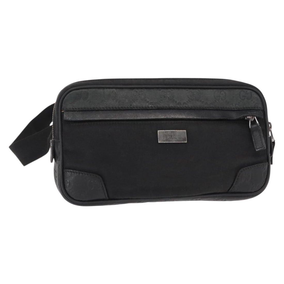 Black Nylon Guccissima Waist Bag Gucci 162417 Made in Italy: Black Nylon Guccissima Waist Bag Gucci 162417 Made in Italy This is a Gucci Guccissima waist bag crafted from black nylon. The bag features an adjustable strap and is designed for convenient, hands-fr