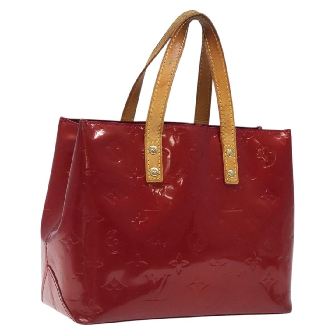 Louis Vuitton Reade PM Monogram Vernis Pomme D'amour Patent Leather Handbag M91990: Louis Vuitton Reade PM Monogram Vernis Pomme D'amour Patent Leather Handbag M91990 This Louis Vuitton Monogram Vernis Reade PM hand bag features a Pomme D'amour red patent leather exterior and is craf