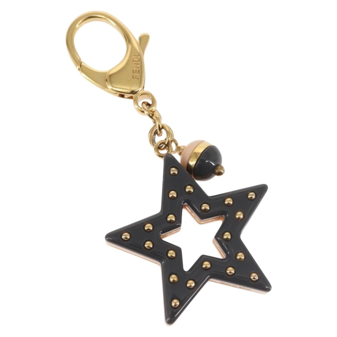 FENDI Star Charm in Gold Gray Pink Metal Style BA5755: FENDI Star Charm in Gold Gray Pink Metal Style BA5755 This authentic FENDI Star Charm is a stylish accessory that adds a touch of elegance to your collection. Crafted in Italy, the charm features a di
