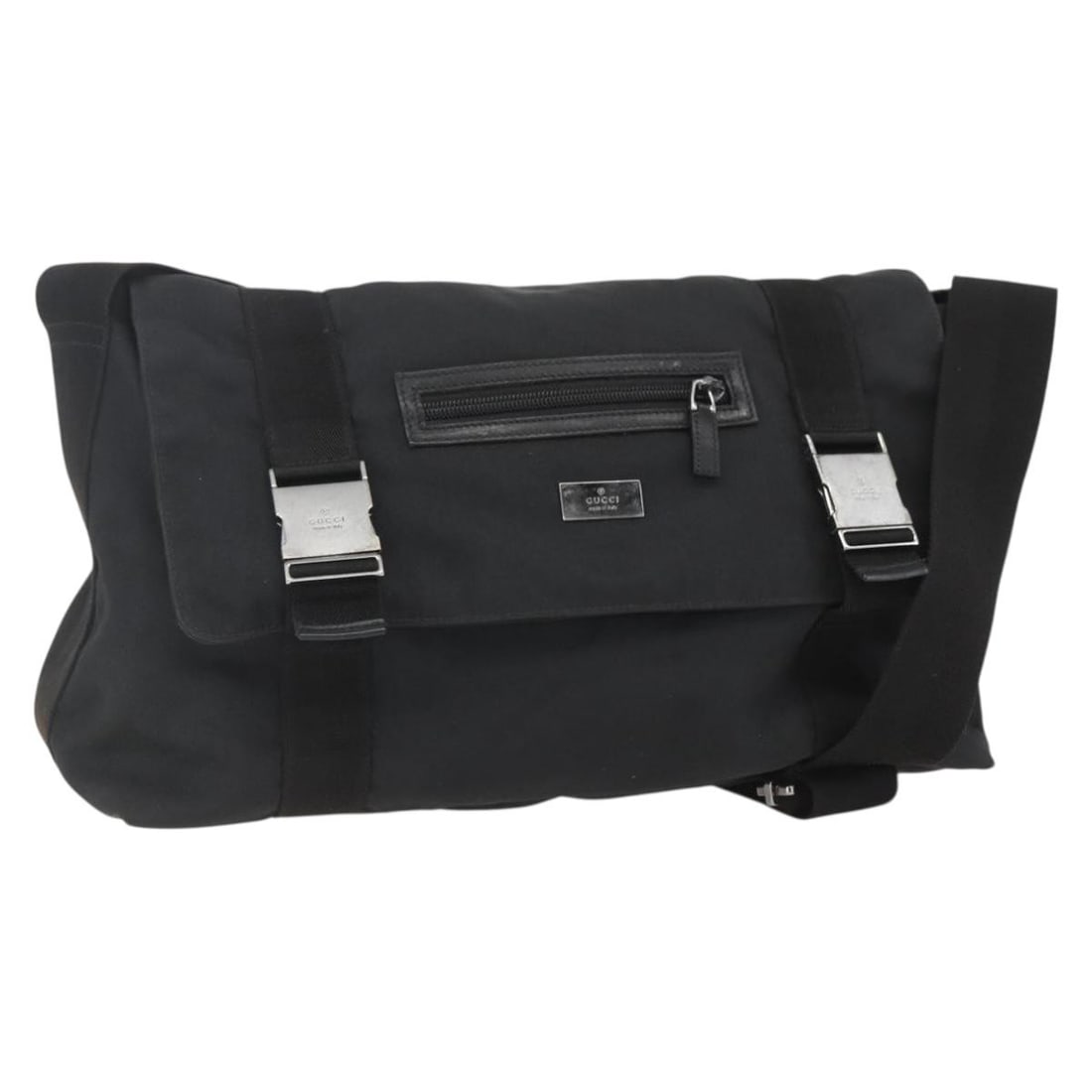 GUCCI 122374 Black Silver Canvas Shoulder Bag Authentic Italy: GUCCI 122374 Black Silver Canvas Shoulder Bag Authentic Italy Elevate your style with this authentic GUCCI Shoulder Bag, a perfect blend of functionality and luxury. Crafted in Italy, this sophisticat