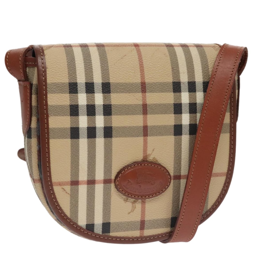 Burberrys Nova Check Beige PVC Leather Shoulder Bag Auth: Burberrys Nova Check Beige PVC Leather Shoulder Bag Auth This Burberrys shoulder bag features a stylish Nova Check design in a classic beige hue. Crafted from durable PVC leather, it offers both funct