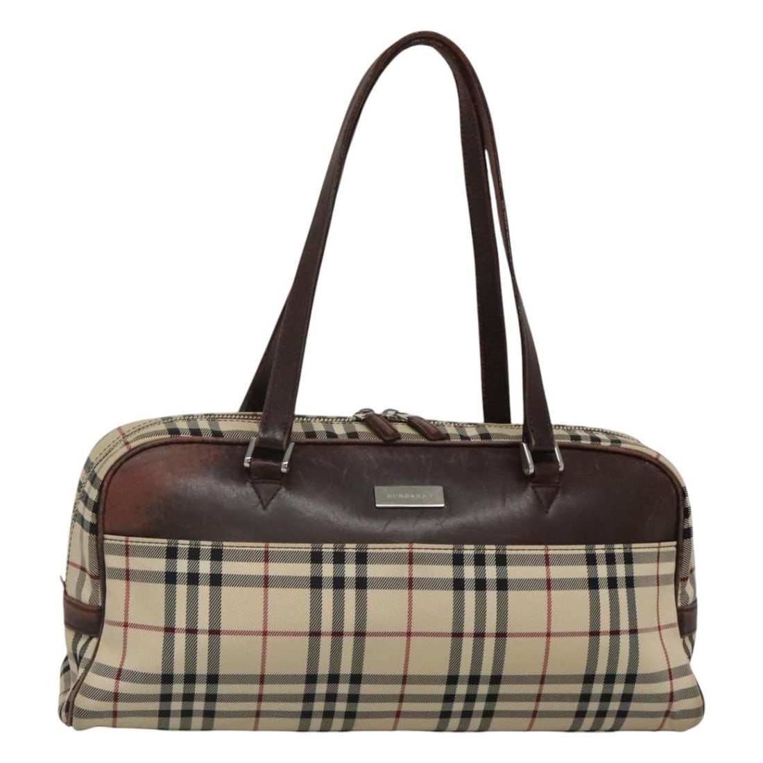 Burberry Nova Check Beige Canvas Boston Bag Authenticated (1 of 18)
