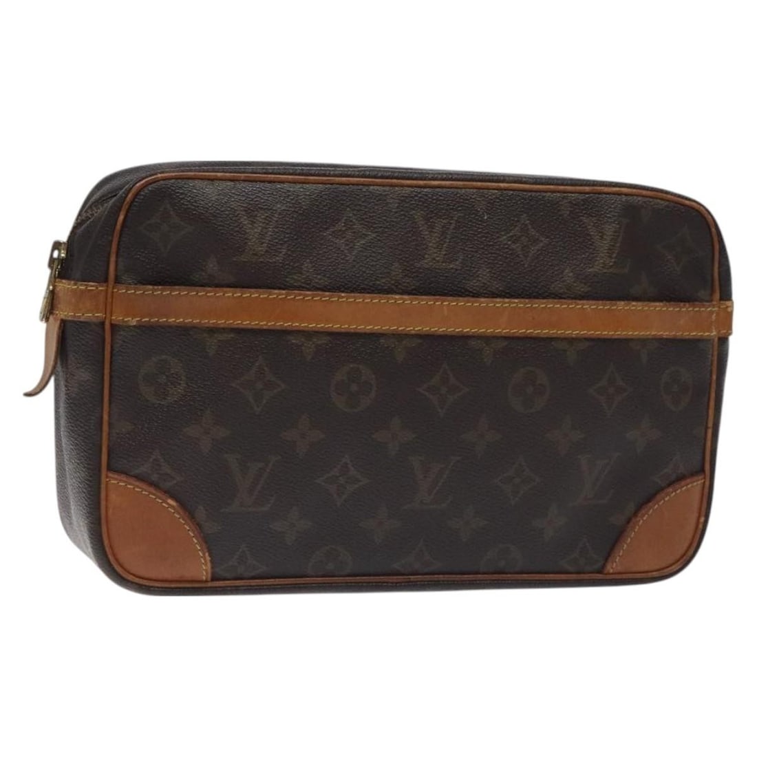 LOUIS VUITTON Monogram Compiegne 28 Clutch Bag M51845 France: LOUIS VUITTON Monogram Compiegne 28 Clutch Bag M51845 France This authentic LOUIS VUITTON Monogram Compiegne 28 Clutch Bag is a stylish accessory crafted from durable Monogram Canvas, showcasing the i