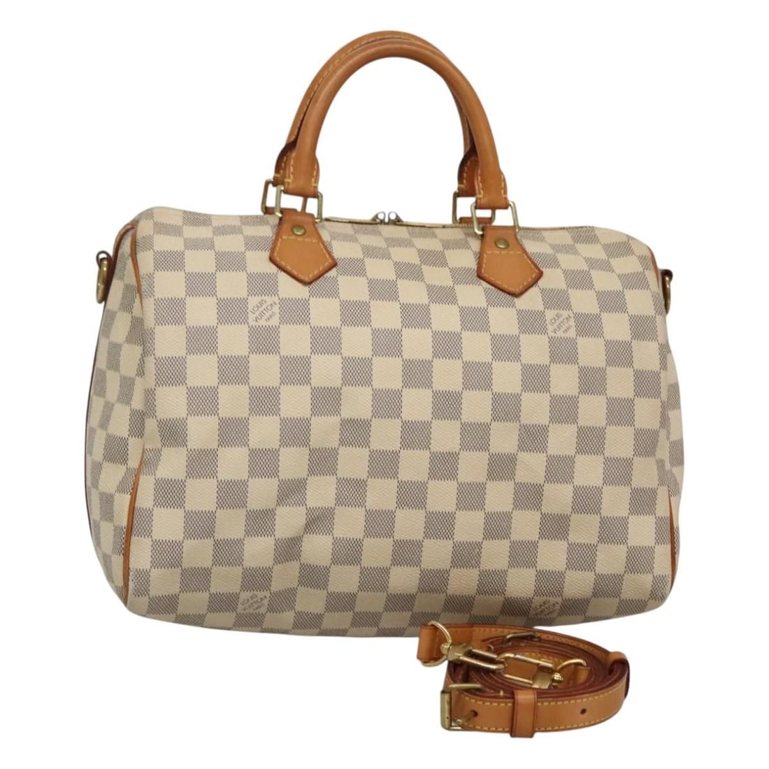LOUIS VUITTON Damier Azur Speedy Bandouliere 30 Hand Bag N41052 with Shoulder Strap Auth: LOUIS VUITTON Damier Azur Speedy Bandouliere 30 Hand Bag N41052 with Shoulder Strap Auth This LOUIS VUITTON Damier Azur Speedy Bandouliere 30 Hand Bag is a stylish and versatile accessory, perfect for