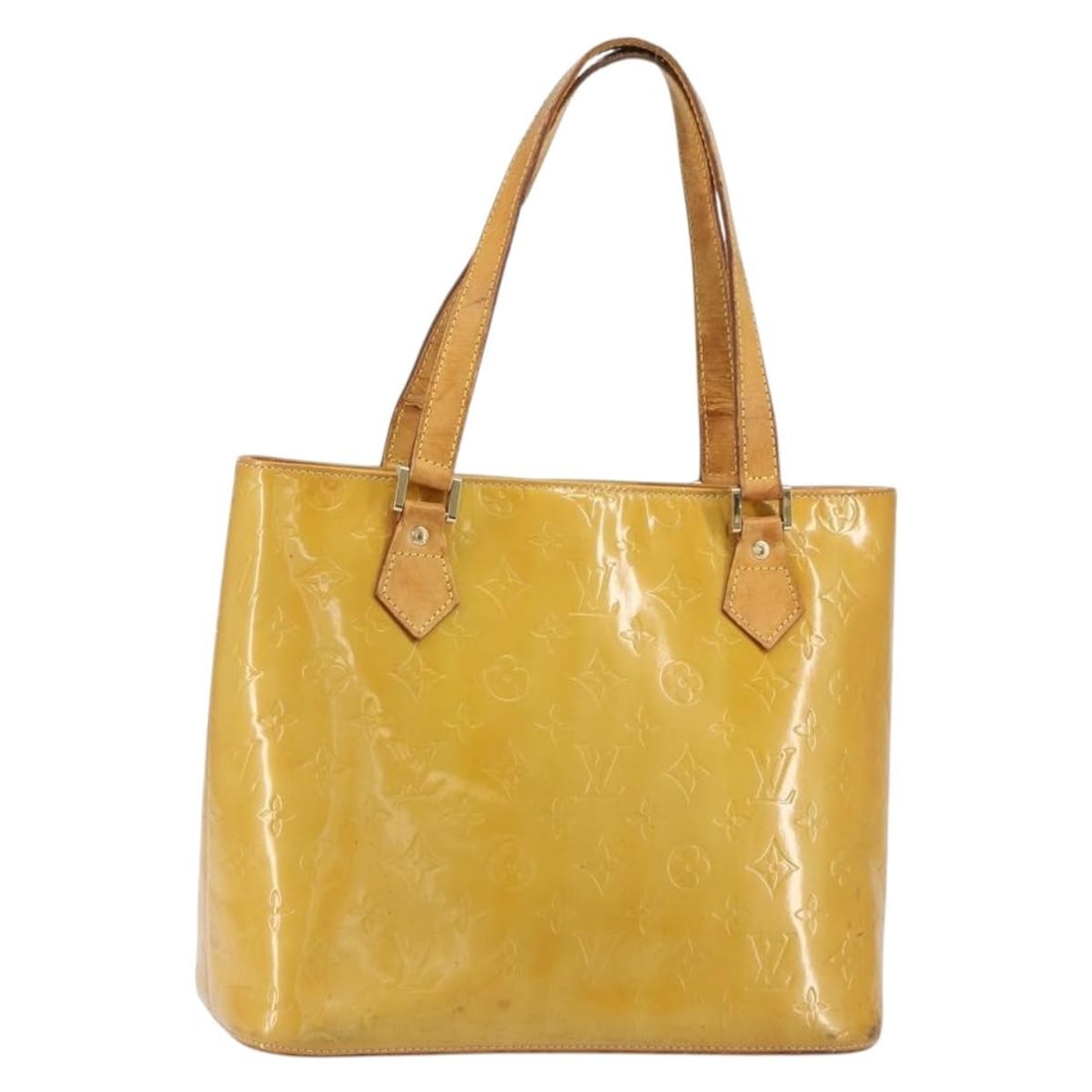 LOUIS VUITTON Monogram Vernis Houston Hand Bag Beige M91004 Auth: LOUIS VUITTON Monogram Vernis Houston Hand Bag Beige M91004 Auth This authentic LOUIS VUITTON Monogram Vernis Houston Hand Bag combines elegance and functionality. Crafted in France from luxurious pat