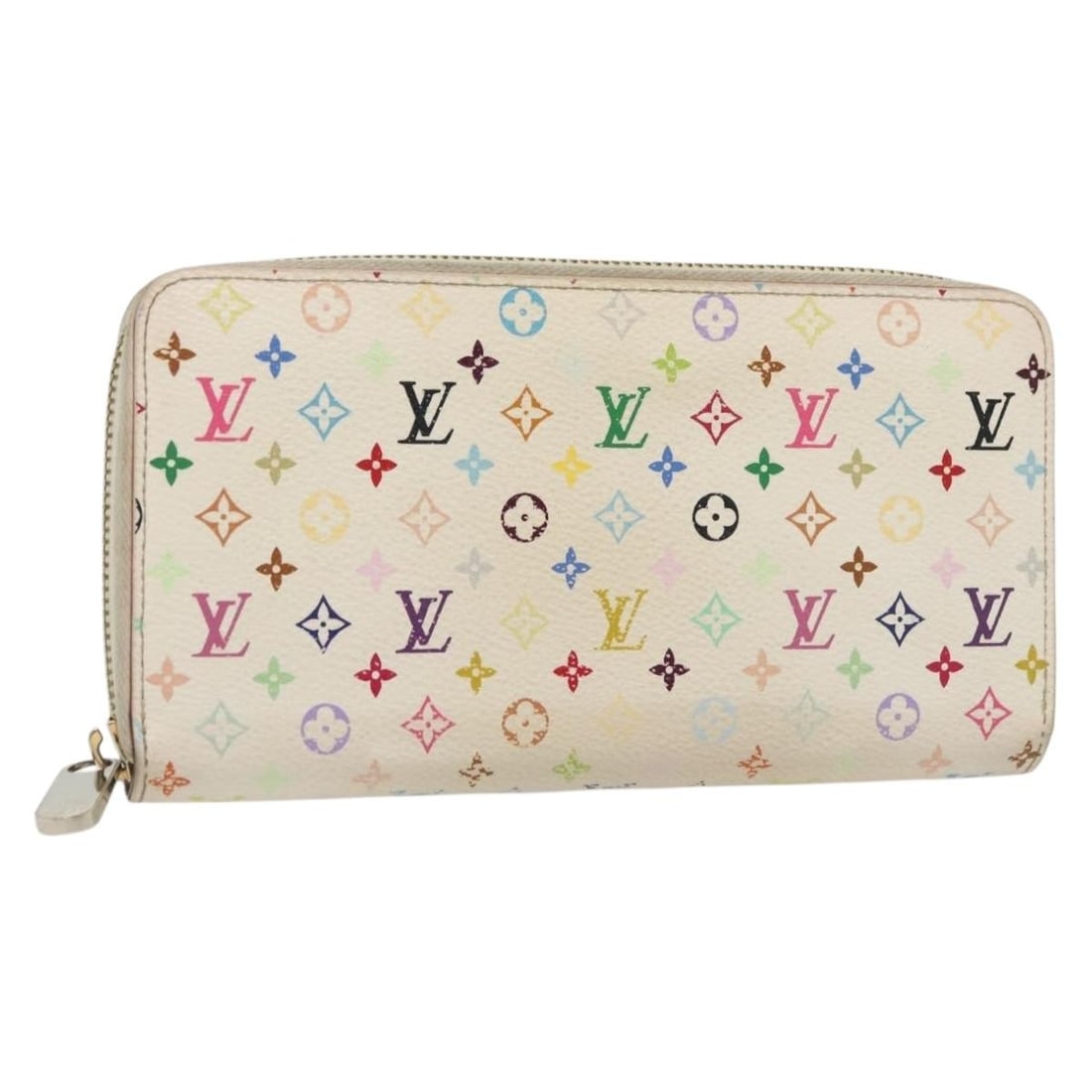 Louis Vuitton Monogram Multicolor Zippy Wallet M60241 White Spain Auth (1 of 18)