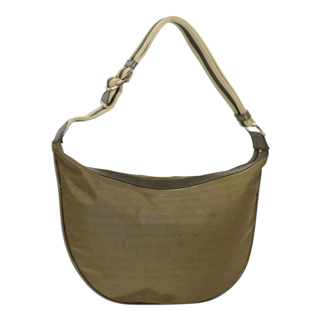 GUCCI Sherry Line Canvas Shoulder Bag Brown Gold Auth 00141810: GUCCI Sherry Line Canvas Shoulder Bag Brown Gold Auth 00141810 This authentic GUCCI Sherry Line Shoulder Bag is a stylish accessory crafted from durable canvas, featuring a chic brown and gold color s