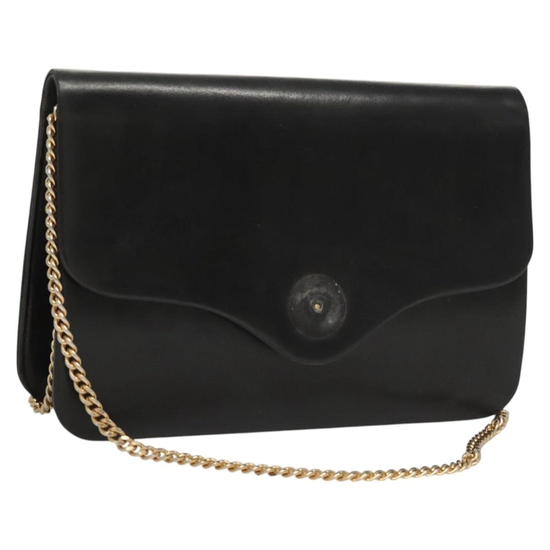Christian Dior Black Gold Leather Shoulder Bag Auth BA2045 (1 of 18)