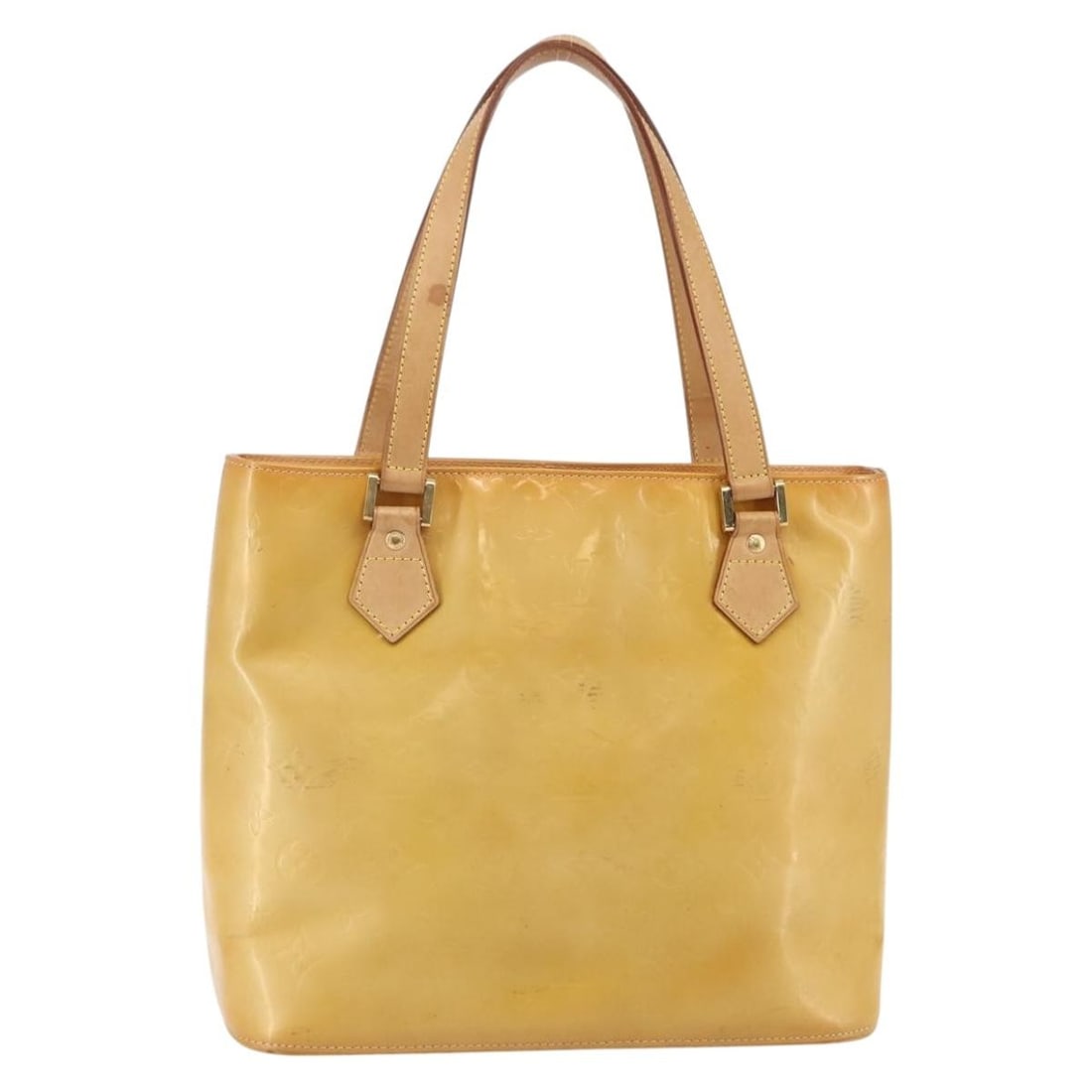 LOUIS VUITTON Monogram Vernis Houston Hand Bag Beige M91004 Patent Leather: LOUIS VUITTON Monogram Vernis Houston Hand Bag Beige M91004 Patent Leather This Louis Vuitton Monogram Vernis Houston Hand Bag is a stunning accessory crafted in Spain from high-quality patent leather