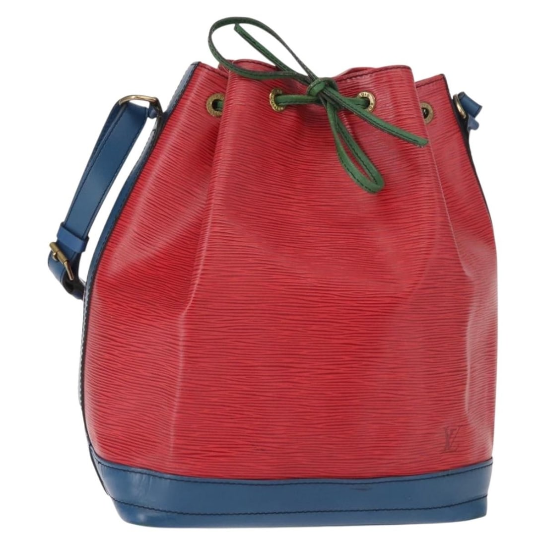 LOUIS VUITTON Epi Tricolor Noe Shoulder Bag M44084 Green Blue Red (1 of 18)
