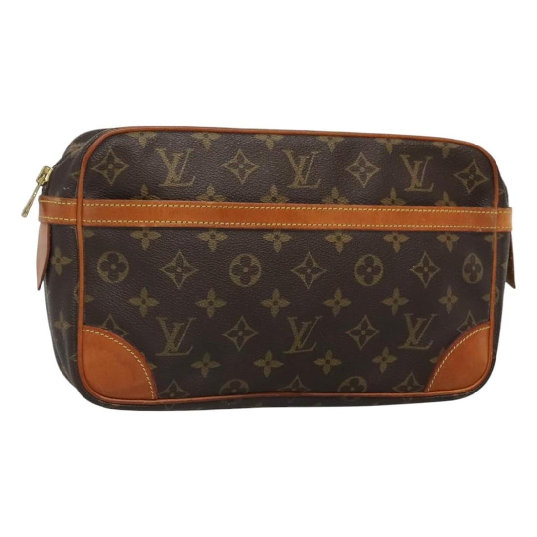LOUIS VUITTON Monogram Compiegne 28 Clutch Bag M51845 Auth: LOUIS VUITTON Monogram Compiegne 28 Clutch Bag M51845 Auth This LOUIS VUITTON Monogram Compiegne 28 Clutch Bag is a stylish accessory crafted from high-quality Monogram Canvas. The exterior showcases