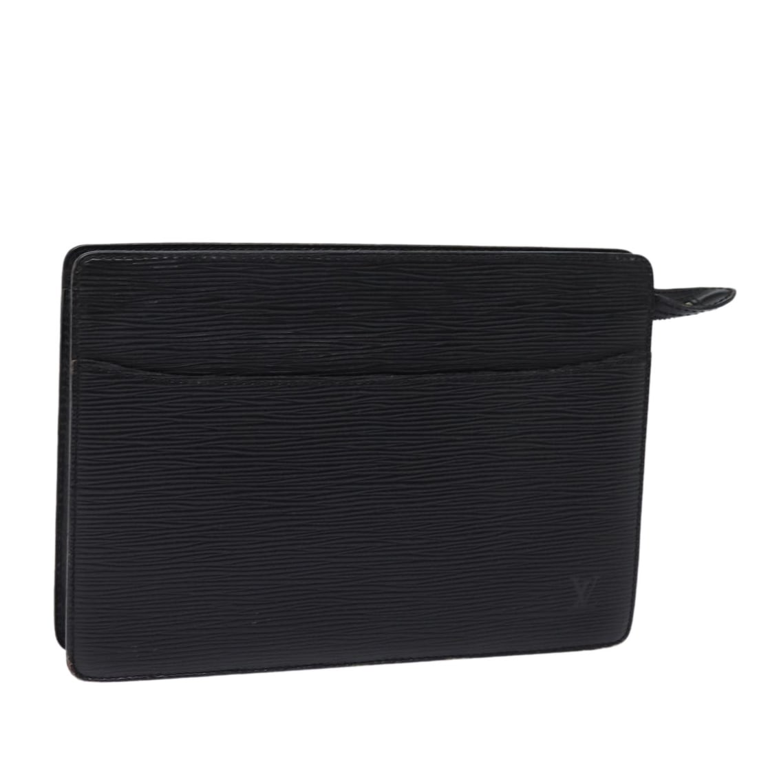 Louis Vuitton Epi Pochette Homme Clutch Bag Black M52522 Auth: Louis Vuitton Epi Pochette Homme Clutch Bag Black M52522 Auth Elevate your accessory game with this sophisticated LOUIS VUITTON Epi Pochette Homme Clutch Bag in classic black. Crafted in France from d
