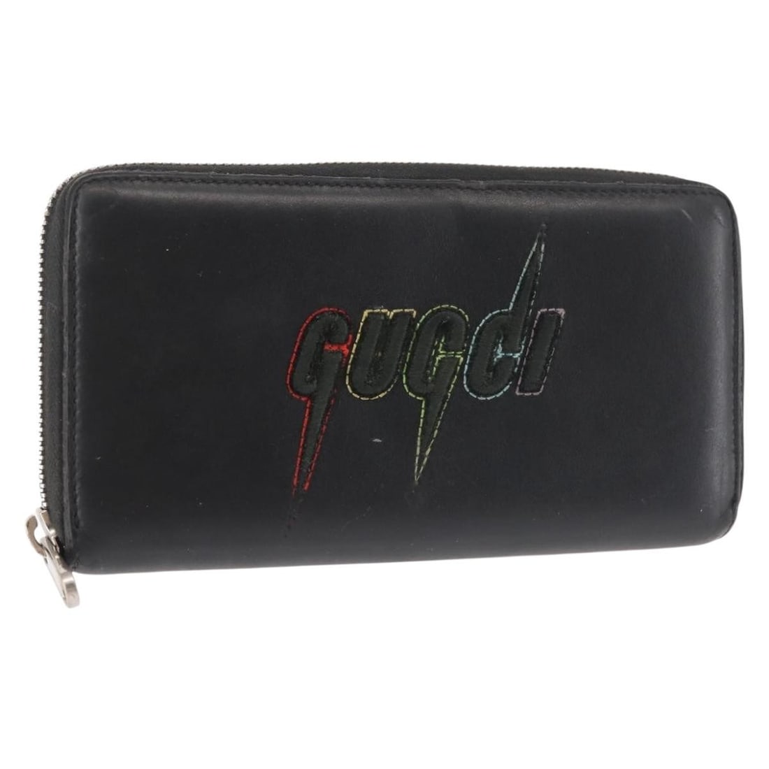 GUCCI Blade Embroidery Long Wallet Leather Silver Black 597677 Auth: GUCCI Blade Embroidery Long Wallet Leather Silver Black 597677 Auth Introducing the GUCCI Blade Embroidery Long Wallet, a sophisticated accessory crafted in Italy. This stylish wallet is made from hig