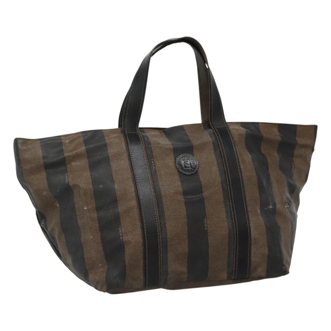 FENDI Brown Coated Canvas Hand Bag Italy Auth TI2732 (1 of 18)