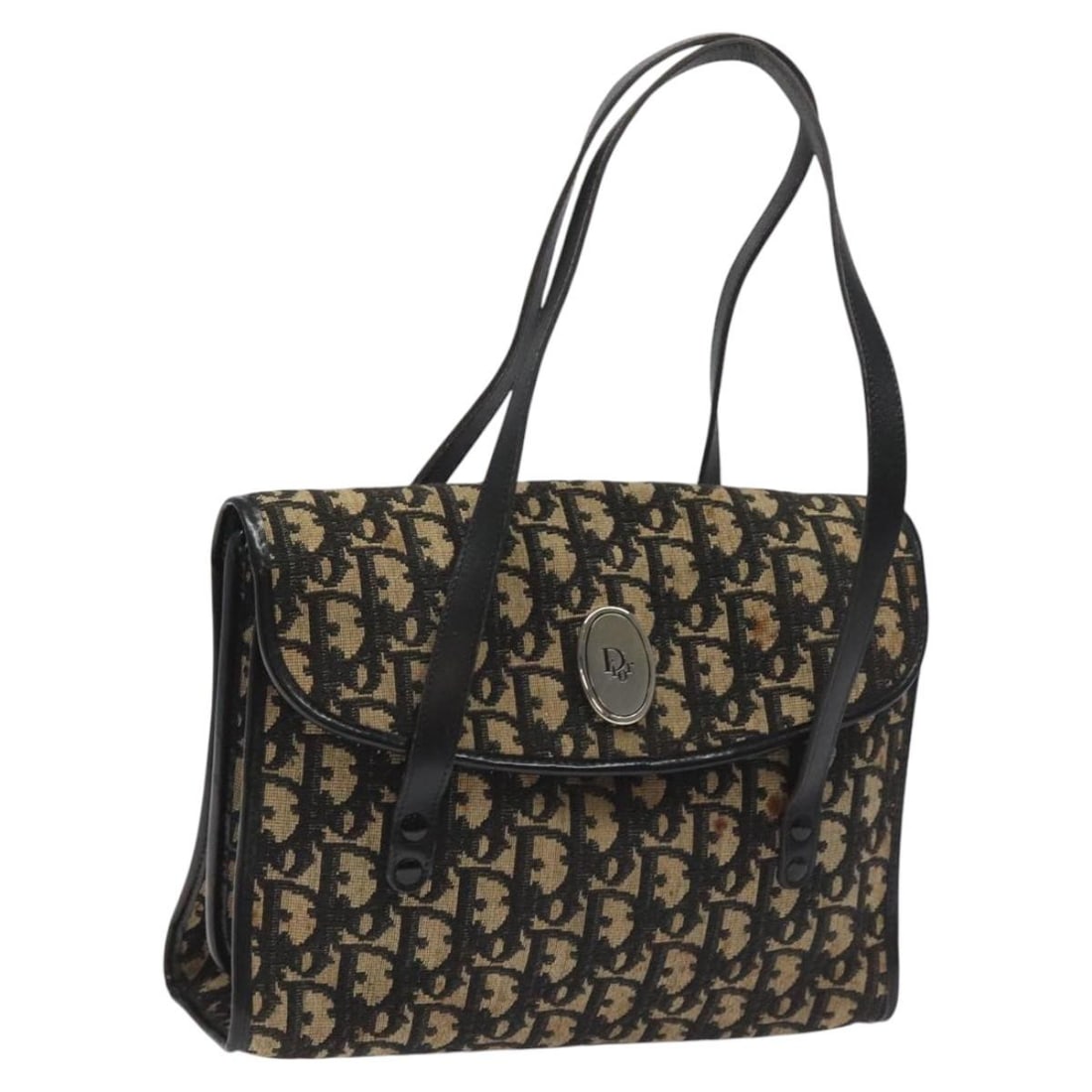 Christian Dior Navy Trotter Canvas Hand Bag Authentically Crafted in France: Christian Dior Navy Trotter Canvas Hand Bag Authentically Crafted in France Elevate your accessory collection with this authentic Christian Dior Trotter Canvas Hand Bag in a sophisticated navy hue. Cr