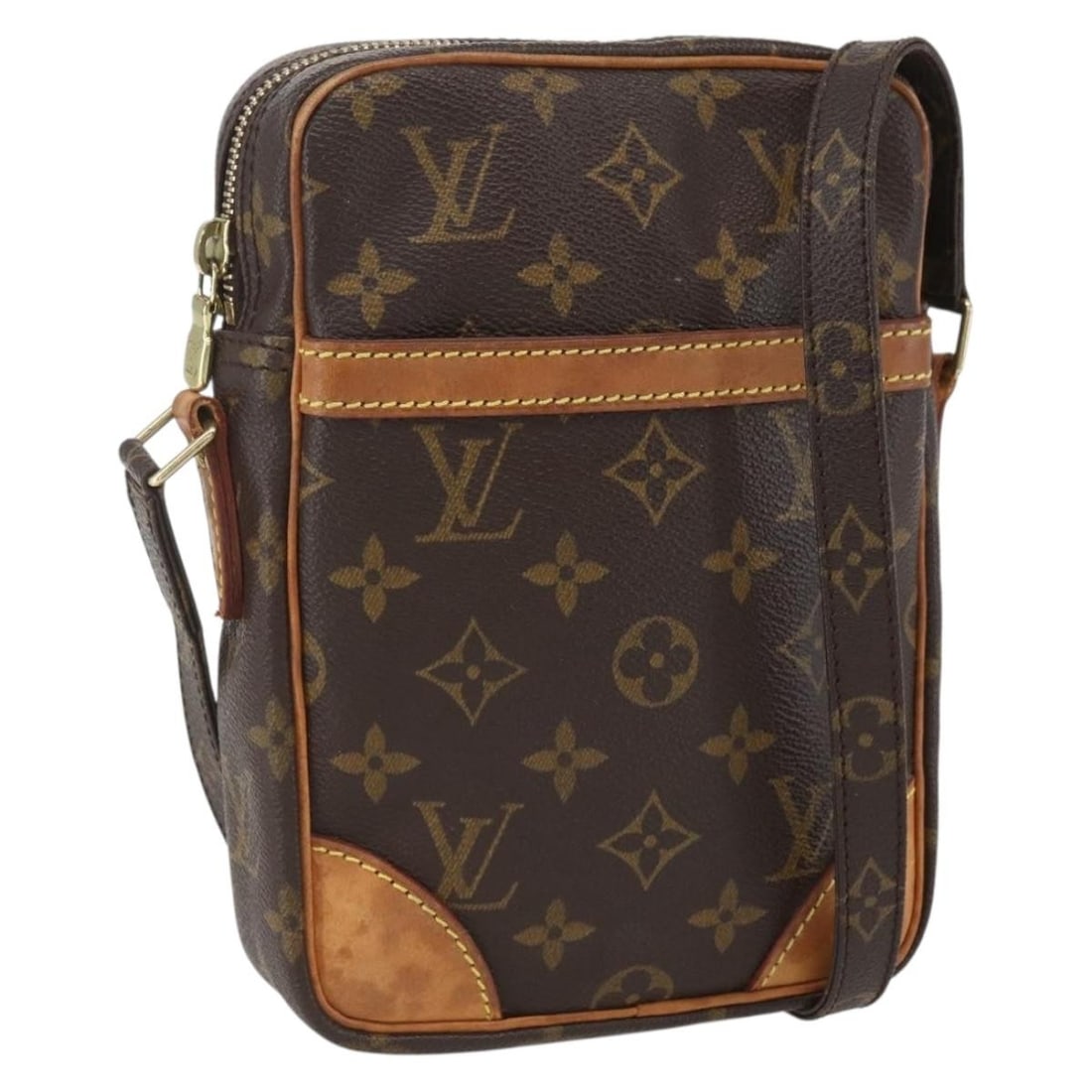 Louis Vuitton Monogram Canvas Danube Shoulder Bag M45266 France: Louis Vuitton Monogram Canvas Danube Shoulder Bag M45266 France This is a Louis Vuitton Monogram Danube Shoulder Bag, model M45266, crafted in France. The bag features the signature monogram canvas ex