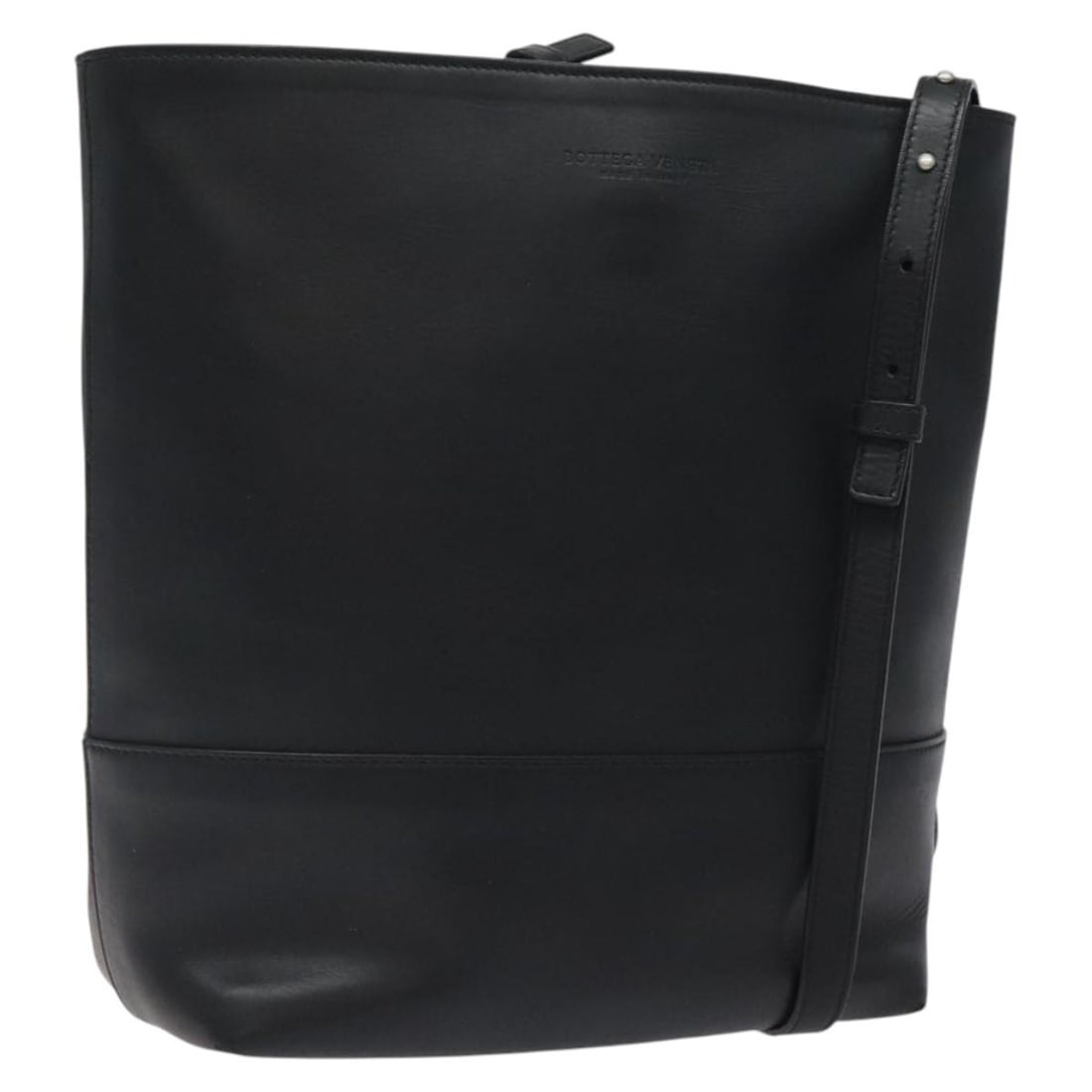 Bottega Veneta Black Leather Shoulder Bag Auth 122220 Italy (1 of 18)