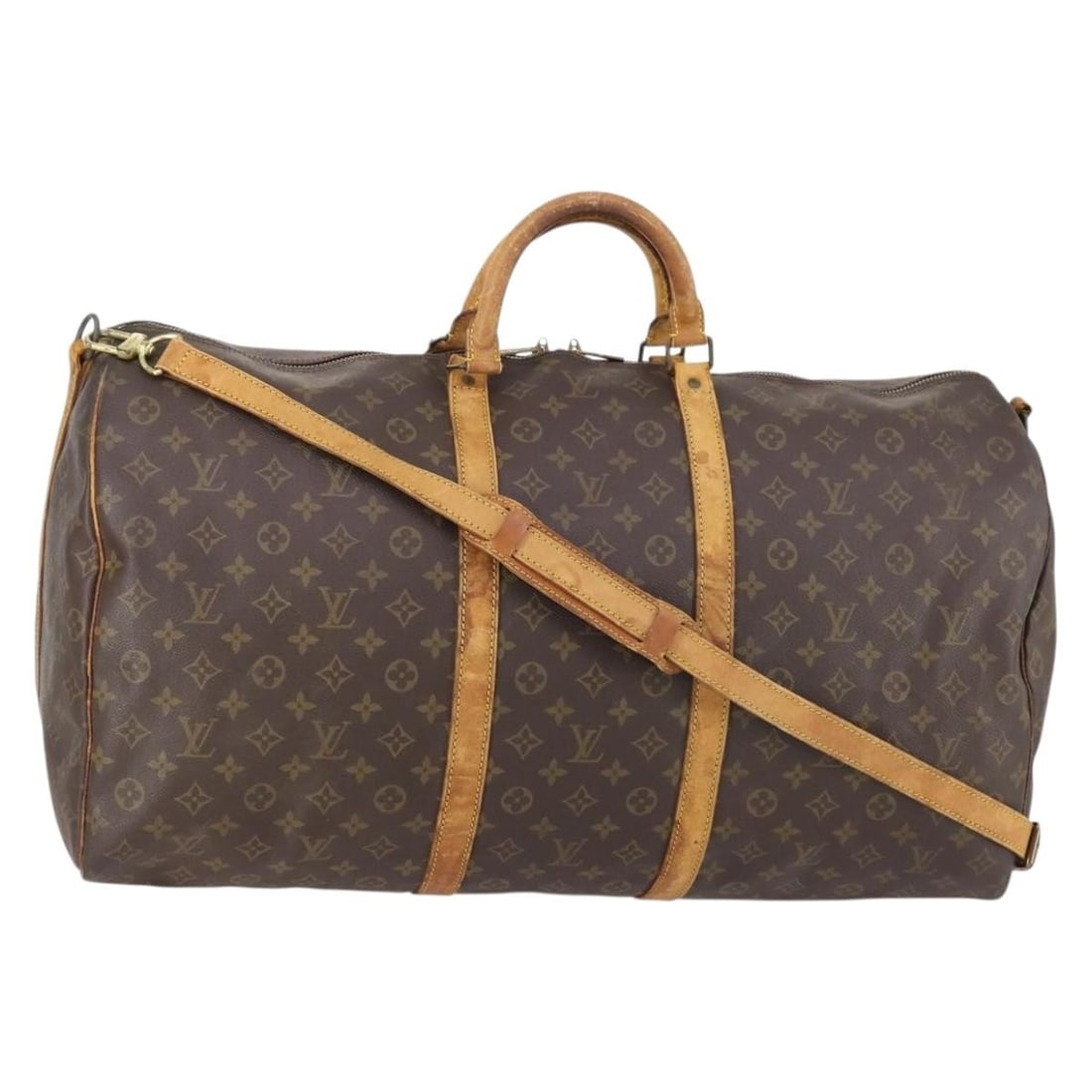 LOUIS VUITTON Monogram Keepall Bandouliere 60 Boston Bag M41412 Authentic: LOUIS VUITTON Monogram Keepall Bandouliere 60 Boston Bag M41412 Authentic This Louis Vuitton Monogram Keepall Bandouliere 60 Boston Bag is a classic travel companion crafted from durable Monogram Canv