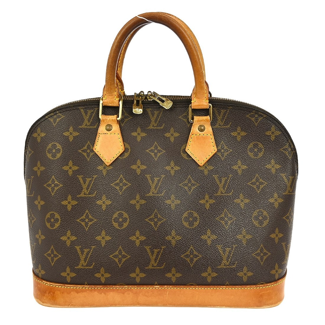 Louis Vuitton Alma Monogram Handbag Vintage Brown Canvas (1 of 9)