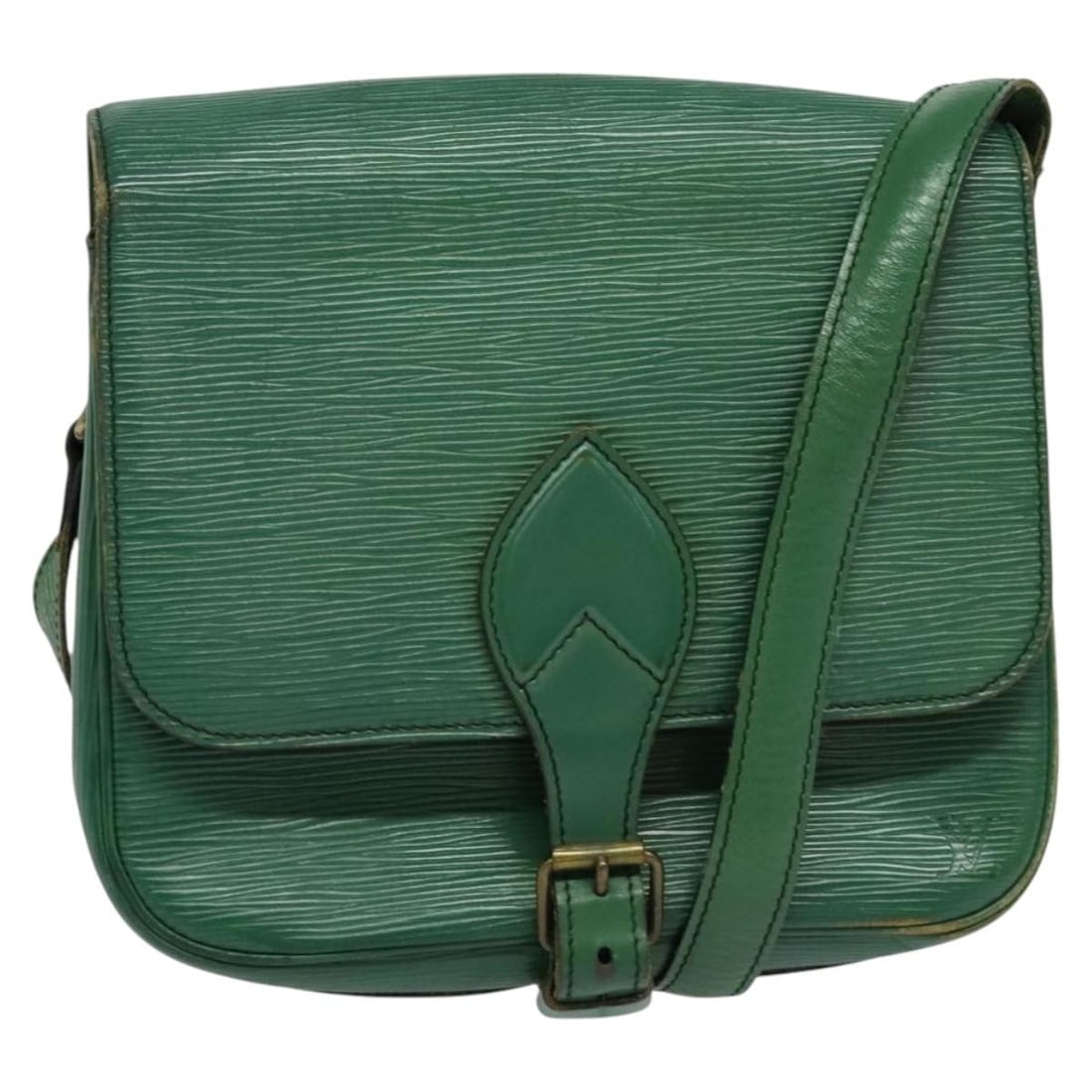 Louis Vuitton Epi Cartouchiere MM Green Shoulder Bag M52244 Auth (1 of 18)