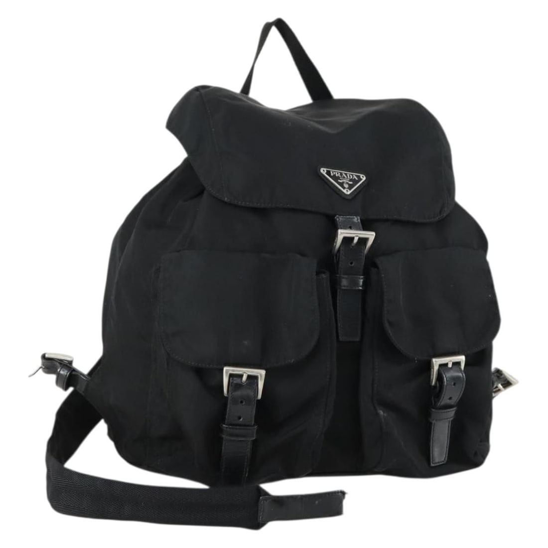Black Nylon Prada Backpack with Silver Tone Accents Made in Italy (1 of 18)