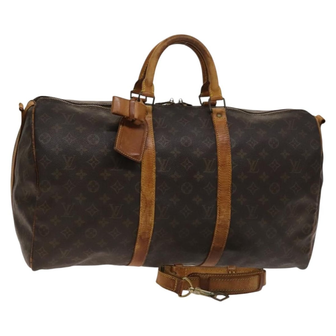 LOUIS VUITTON Monogram Keepall Bandouliere 50 Boston Bag M41416 Auth: LOUIS VUITTON Monogram Keepall Bandouliere 50 Boston Bag M41416 Auth The LOUIS VUITTON Monogram Keepall Bandouliere 50 Boston Bag is an iconic travel companion crafted from durable Monogram Canvas, sh