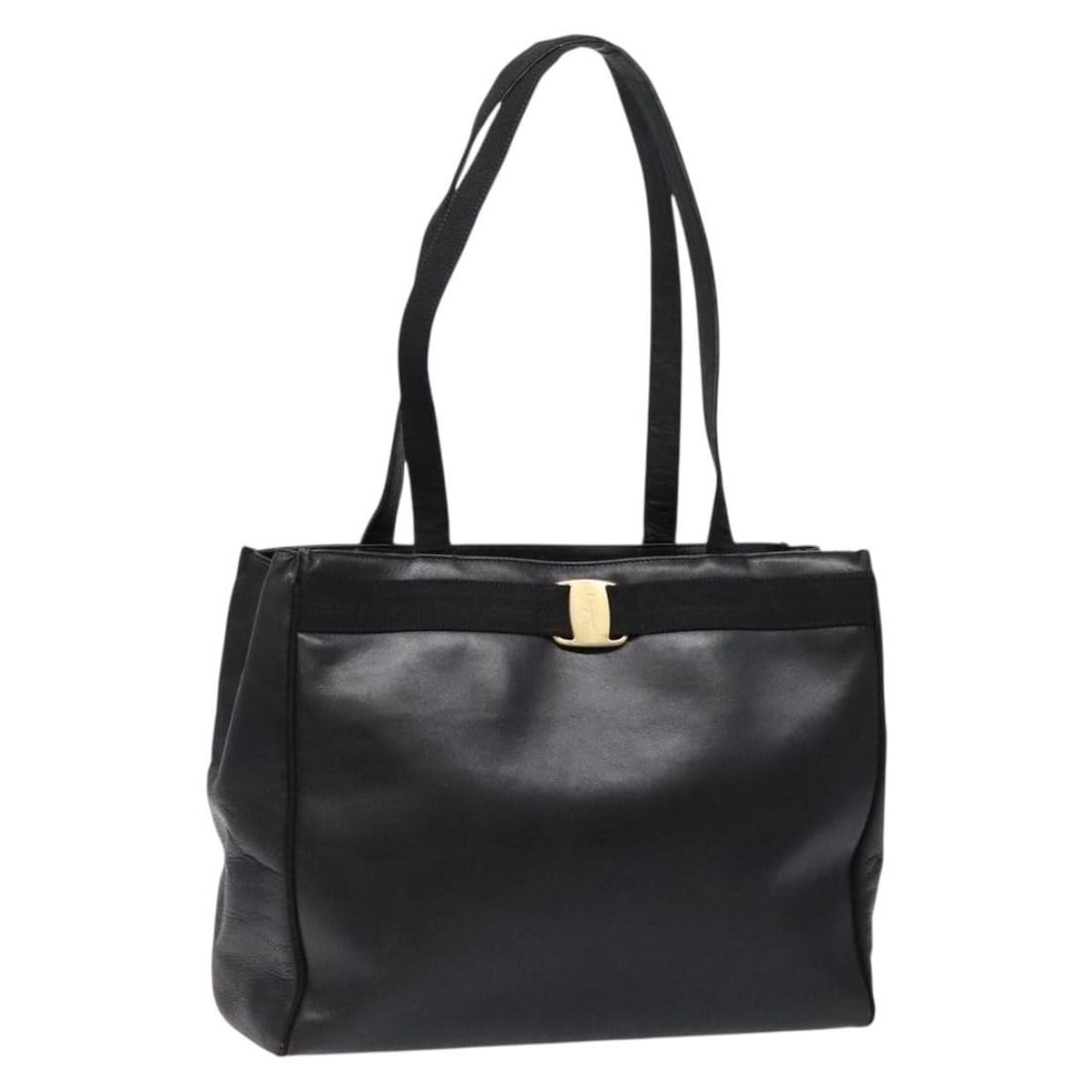 Salvatore Ferragamo Vala Tote Bag Leather Black Gold Made in Italy: Salvatore Ferragamo Vala Tote Bag Leather Black Gold Made in Italy The Salvatore Ferragamo Vala Tote Bag combines luxurious leather craftsmanship with a sophisticated black and gold color scheme. This