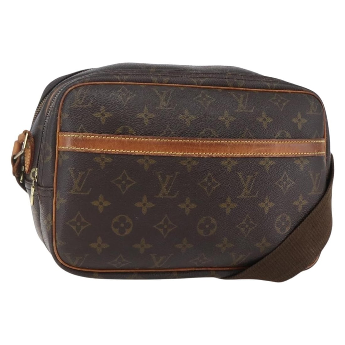 LOUIS VUITTON Monogram Reporter PM Shoulder Bag M45254 Auth France (1 of 18)