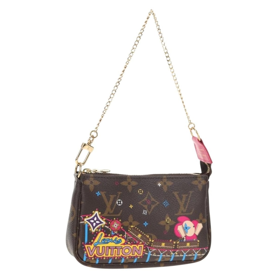 LOUIS VUITTON Monogram Vivienne Mini Pochette M69752 Auth Pouch: LOUIS VUITTON Monogram Vivienne Mini Pochette M69752 Auth Pouch Introducing the LOUIS VUITTON Monogram Vivienne Mini Pochette Accessoires, a stylish pouch designed for fashion enthusiasts. Crafted in