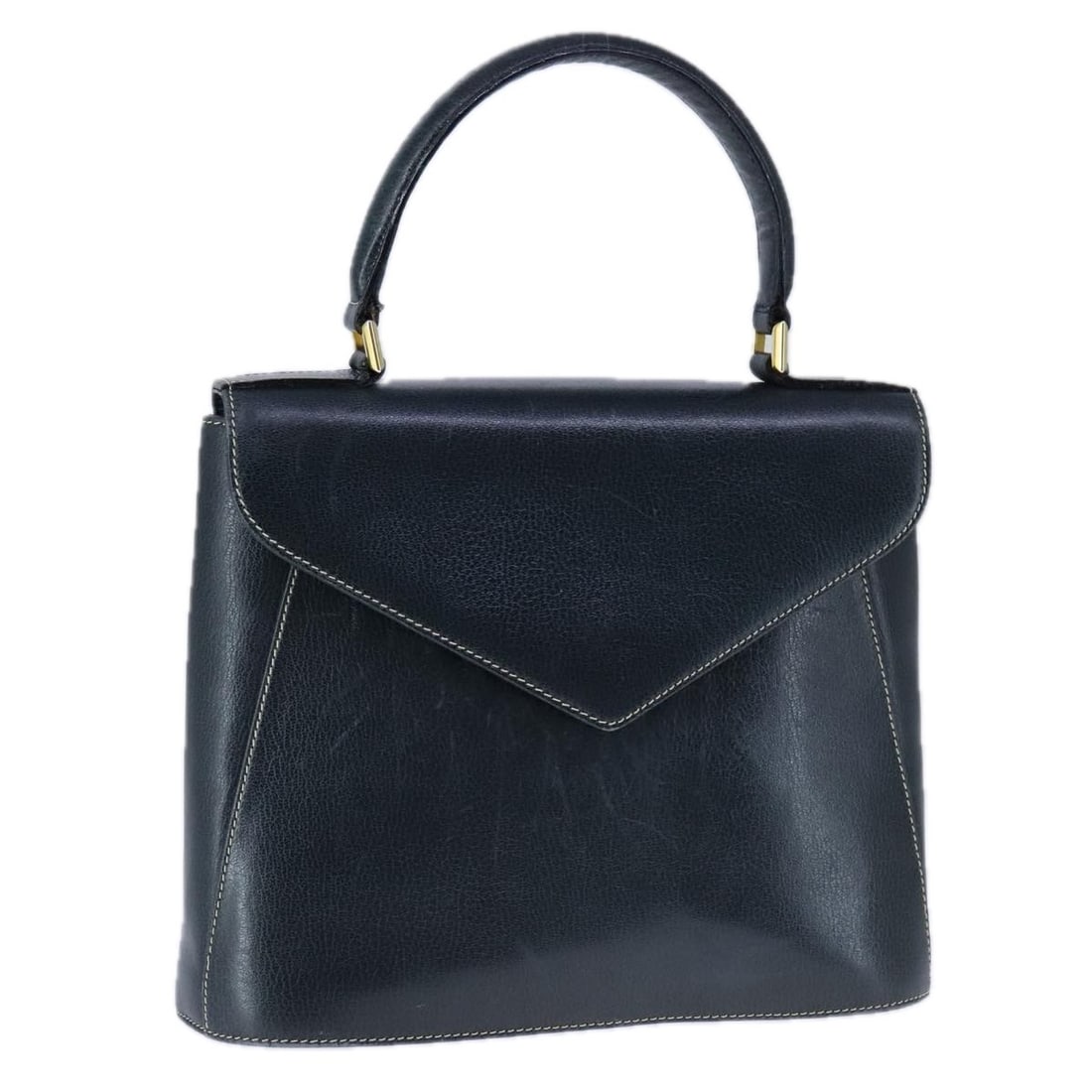 Salvatore Ferragamo Gancini Hand Bag Navy Gold Leather Made in Italy: Salvatore Ferragamo Gancini Hand Bag Navy Gold Leather Made in Italy This Salvatore Ferragamo Gancini Hand Bag is a stylish and sophisticated accessory crafted from high-quality leather in a striking