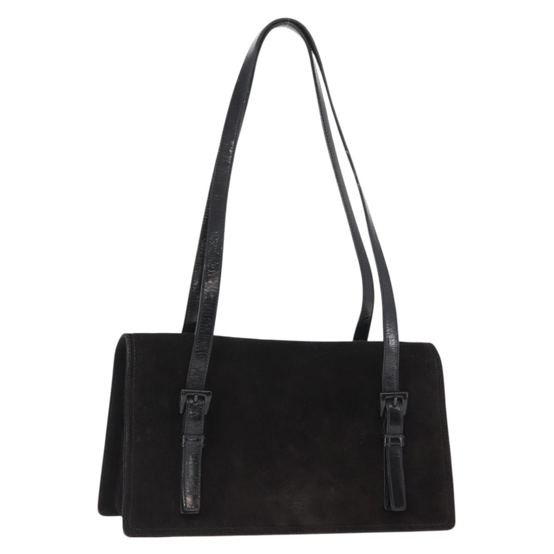 Black Suede Shoulder Bag by Prada Italy (1 of 18)