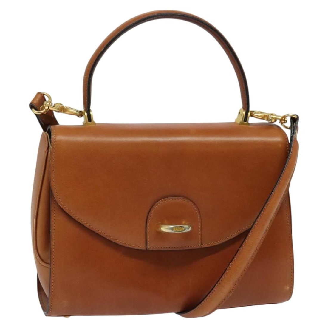 BALLY Brown Gold Leather Shoulder Bag Made in Italy BA2749 (1 of 18)