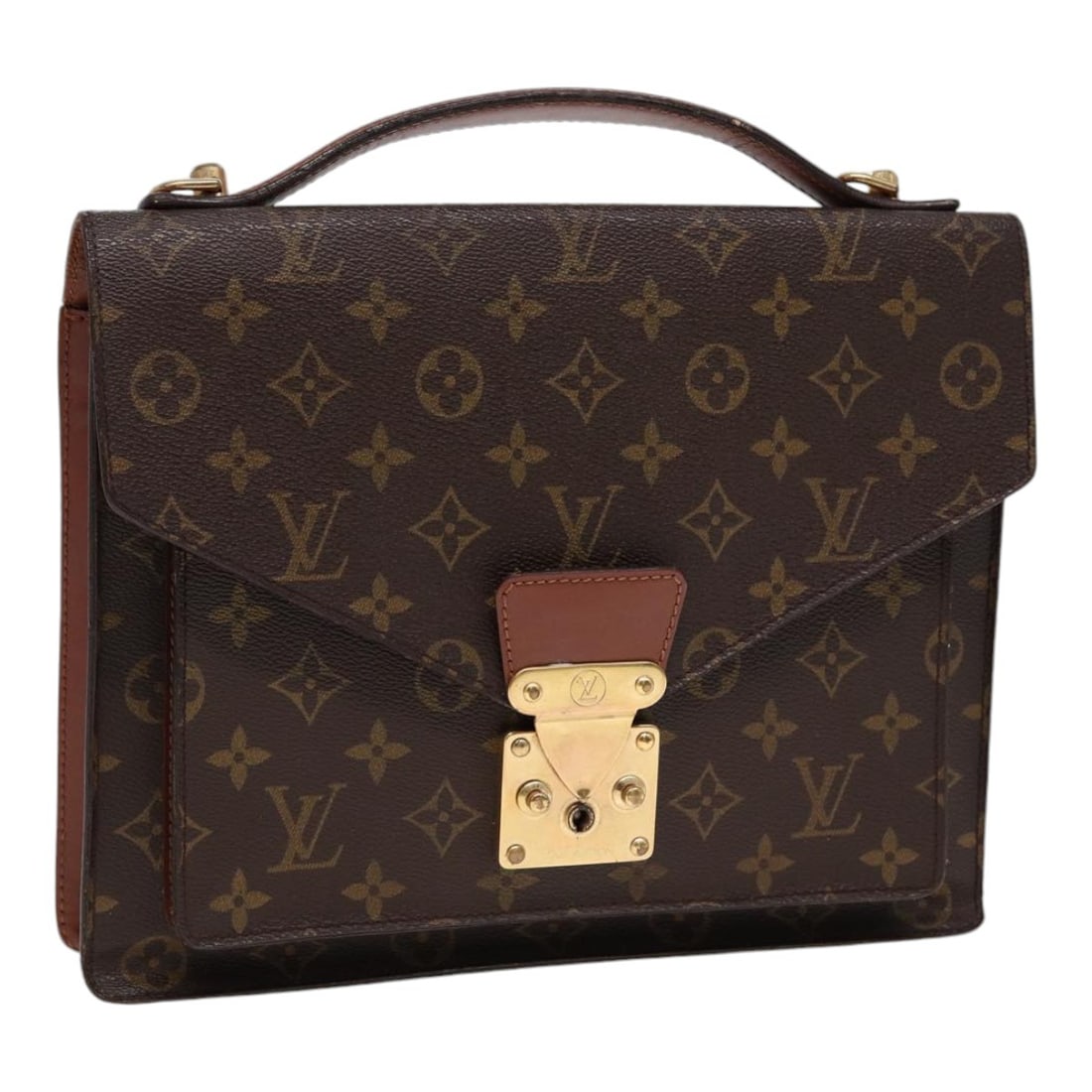 Louis Vuitton Monogram Monceau 28 Hand Bag M51185 2-Way France Auth: Louis Vuitton Monogram Monceau 28 Hand Bag M51185 2-Way France Auth This elegant LOUIS VUITTON Monogram Monceau 28 Hand Bag is a stylish accessory crafted from durable Monogram Canvas. It features a c