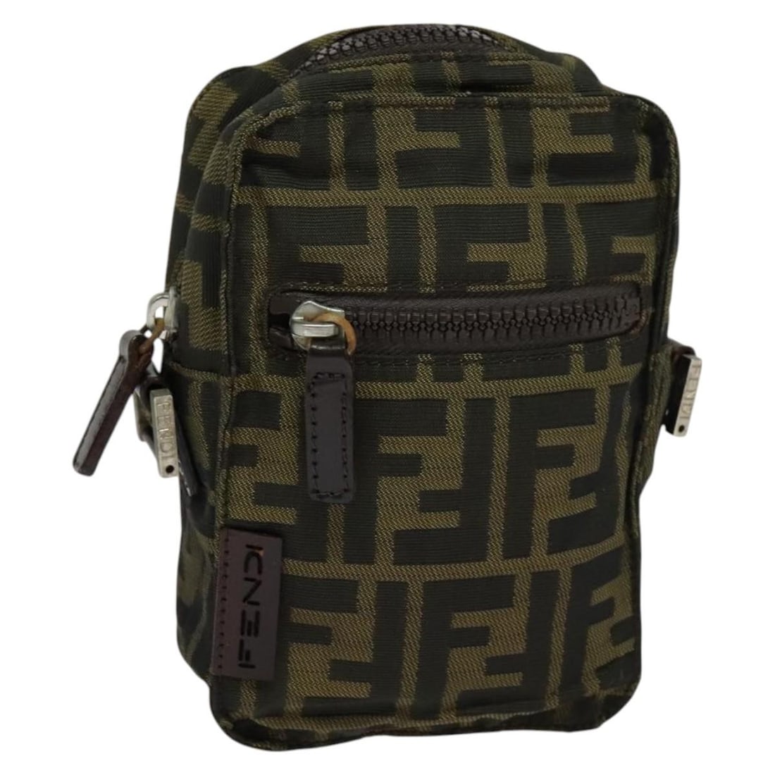 Fendi Zucca Canvas Shoulder Bag Black Brown Made in Italy: Fendi Zucca Canvas Shoulder Bag Black Brown Made in Italy Explore the Fendi Zucca Canvas Shoulder Bag, a stylish accessory that embodies luxury and practicality. Crafted in Italy, this bag features a