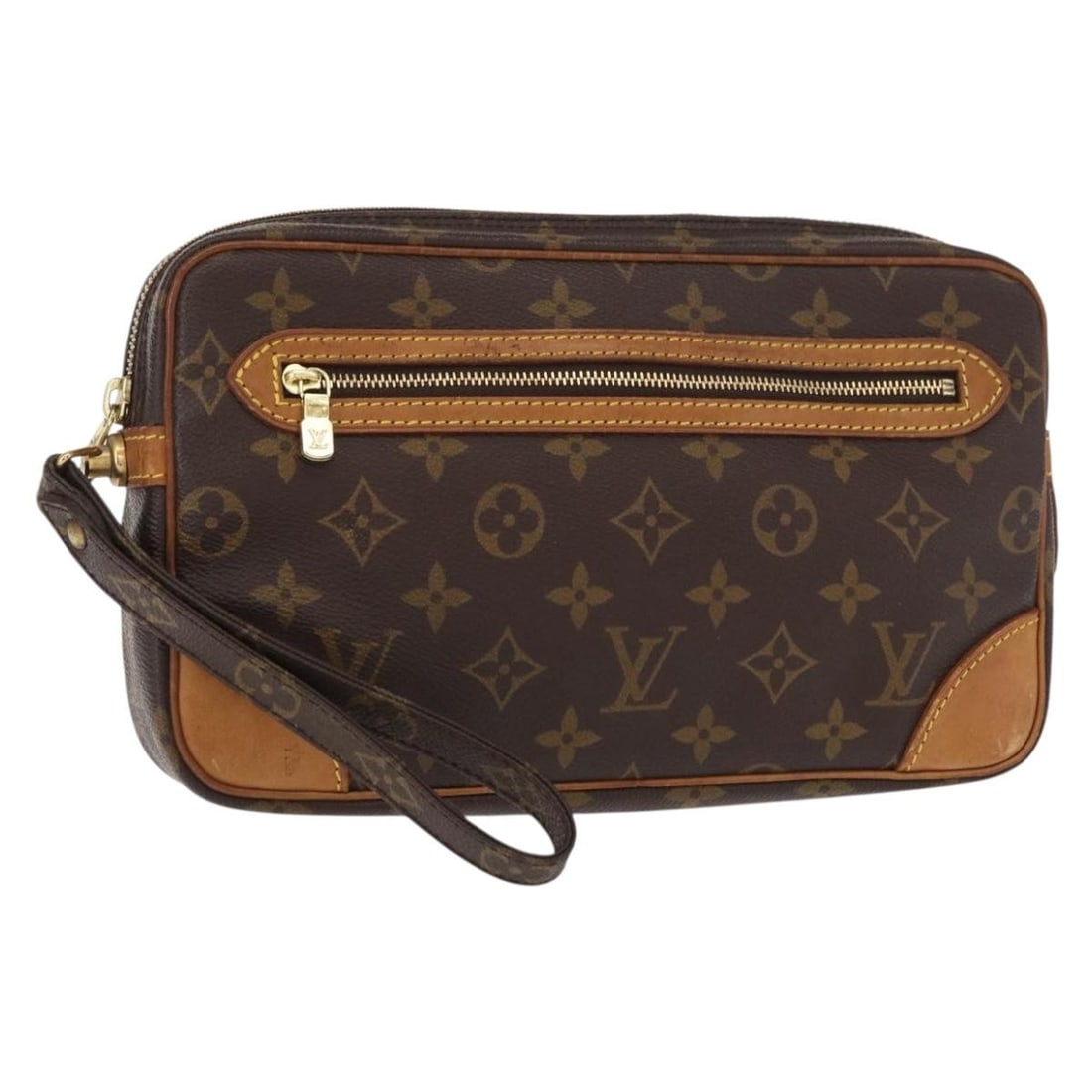 LOUIS VUITTON Monogram Marly Dragonne GM Clutch Bag M51825 Auth (1 of 18)
