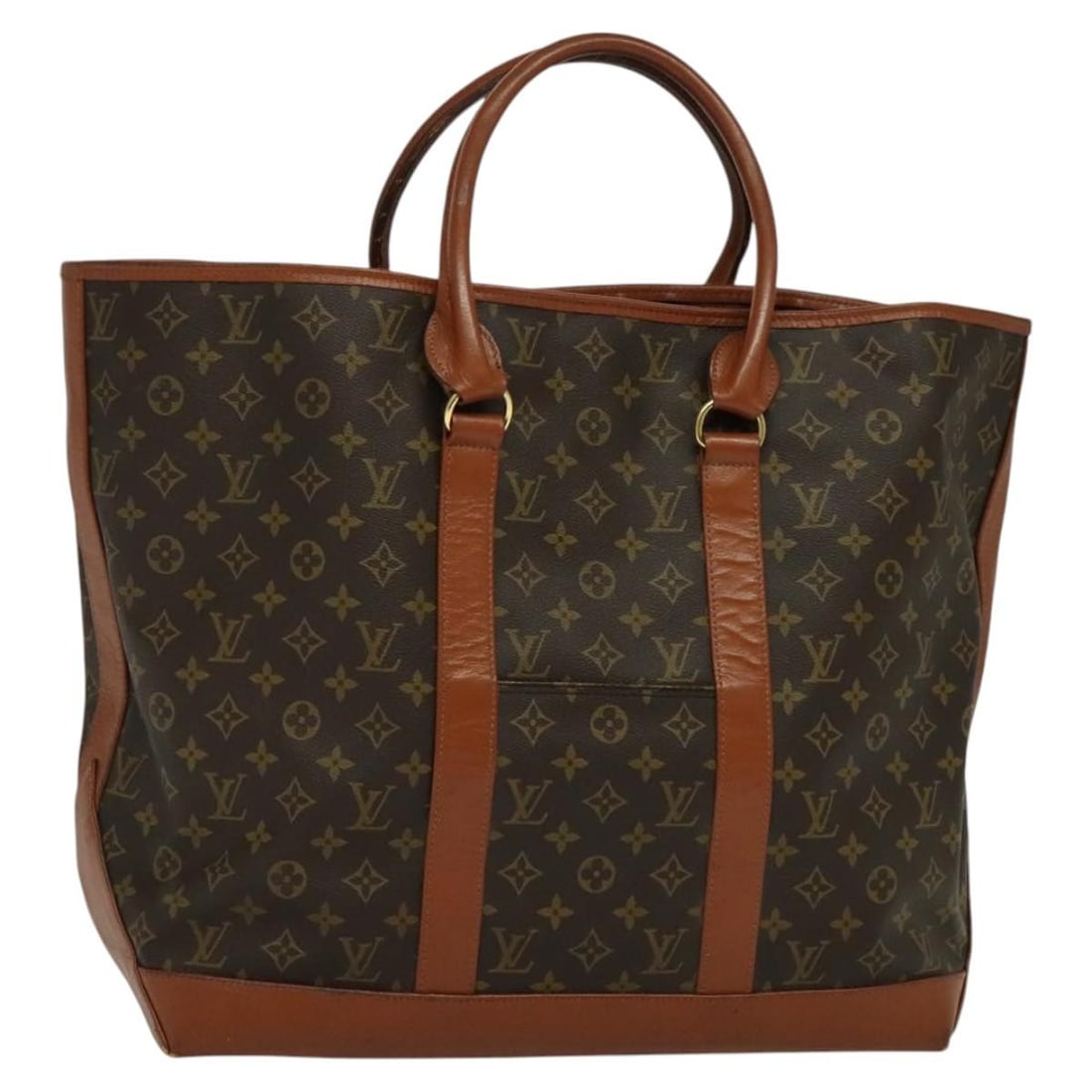 Louis Vuitton Monogram Sac Weekend GM Tote Bag M42420 Authenticated: Louis Vuitton Monogram Sac Weekend GM Tote Bag M42420 Authenticated This authentic LOUIS VUITTON Monogram Sac Weekend GM Tote Bag is a stylish and practical accessory for everyday use. Crafted from du