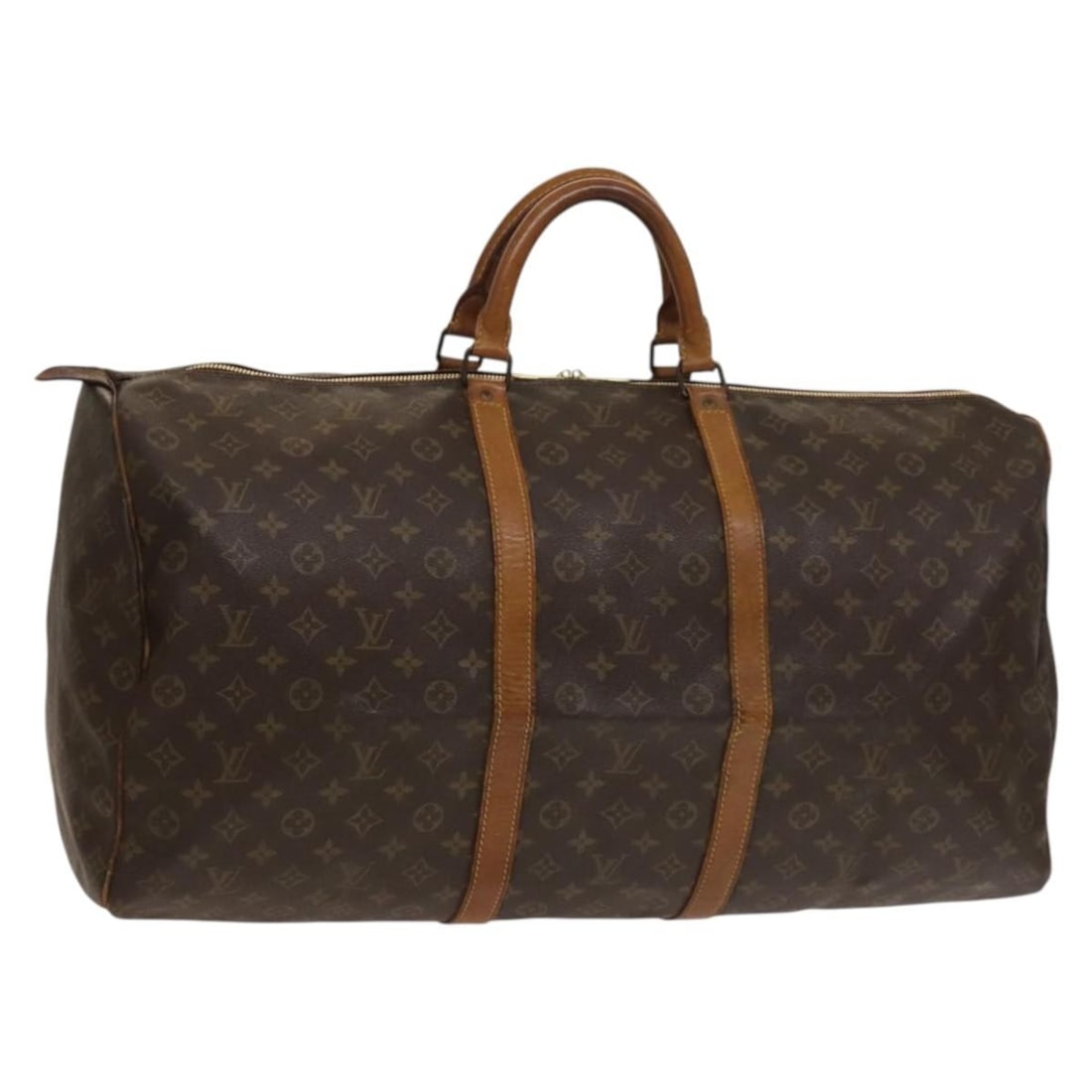 LOUIS VUITTON Monogram Keepall 60 Boston Bag M41422 Made in France: LOUIS VUITTON Monogram Keepall 60 Boston Bag M41422 Made in France Discover the timeless elegance of the LOUIS VUITTON Monogram Keepall 60 Boston Bag, a perfect blend of functionality and luxury. Craf