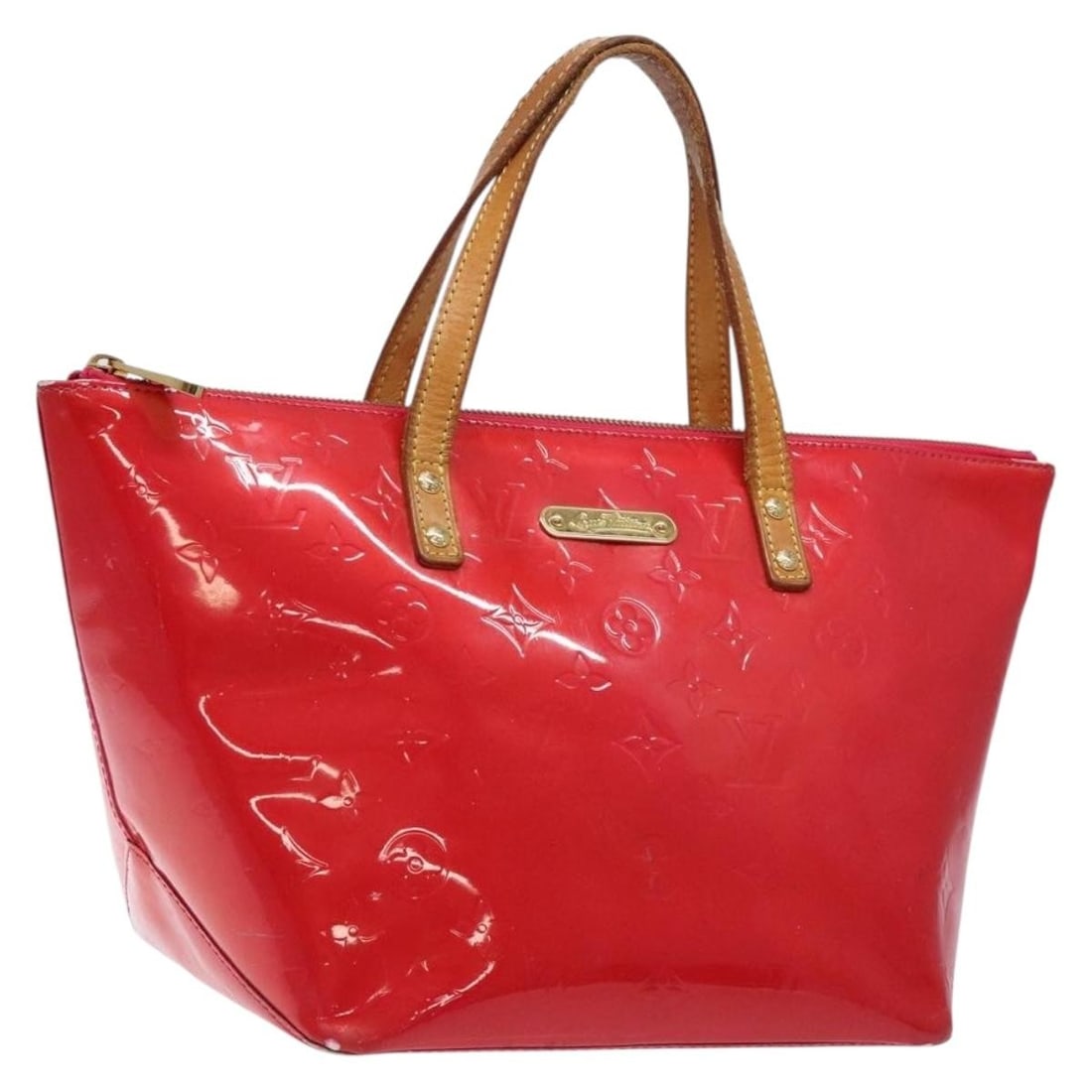 LOUIS VUITTON Monogram Vernis Bellevue PM Hand Bag Rose Pop M93669 Auth (1 of 18)