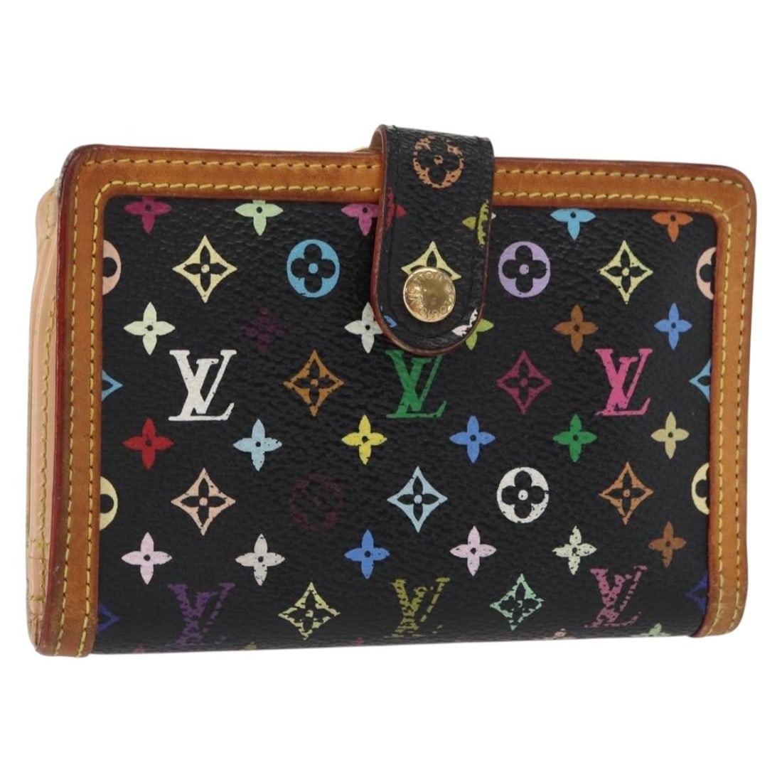 LOUIS VUITTON Multicolor Portefeuille Viennois Wallet Black M92988 Authentic: LOUIS VUITTON Multicolor Portefeuille Viennois Wallet Black M92988 Authentic This authentic LOUIS VUITTON Multicolor Portefeuille Viennois Wallet is a stylish bifold wallet crafted from Monogram Multi