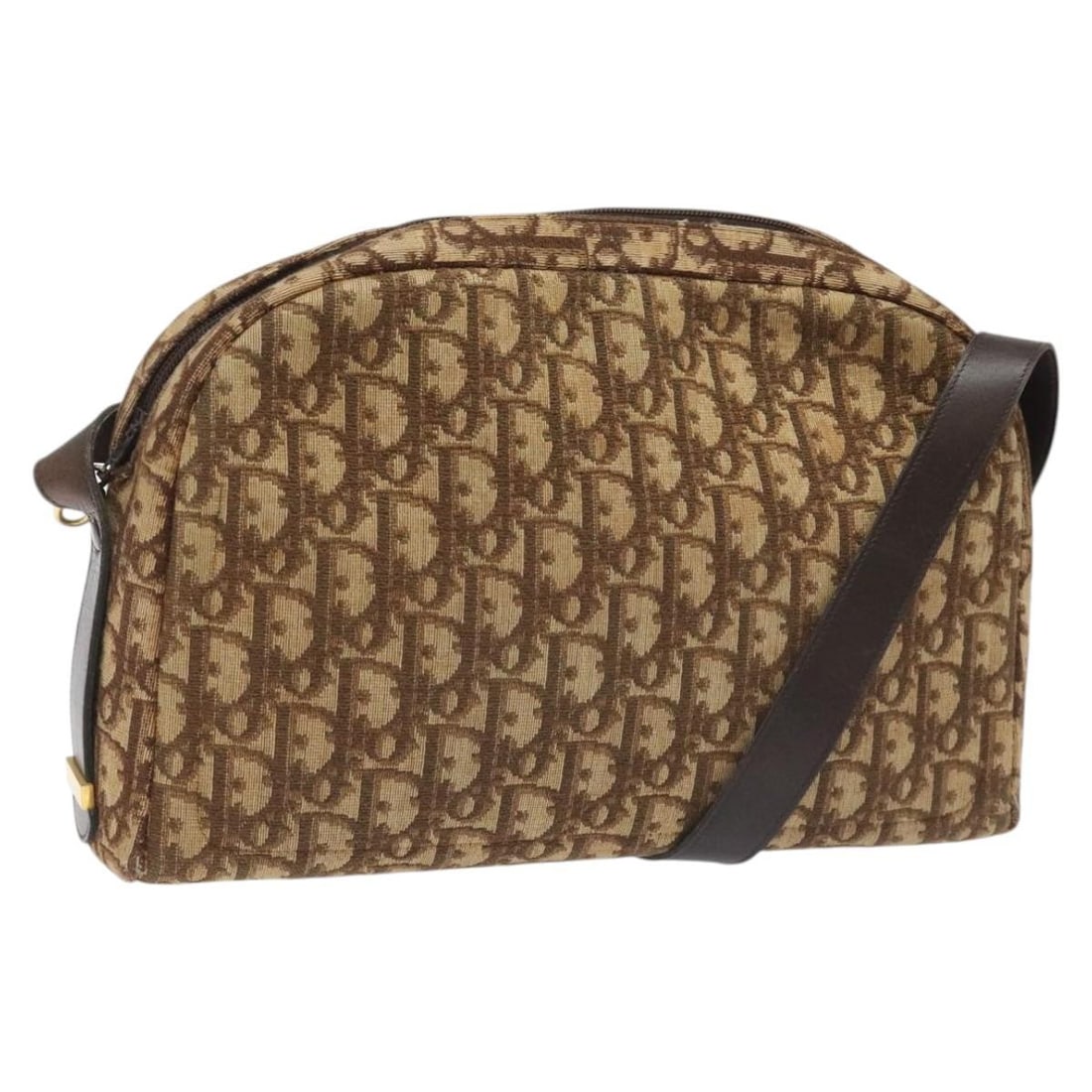 Christian Dior Brown Gold Trotter Canvas Shoulder Bag Auth: Christian Dior Brown Gold Trotter Canvas Shoulder Bag Auth This Christian Dior Trotter Canvas Shoulder Bag is a sophisticated accessory that showcases a blend of functionality and luxury. Crafted in F