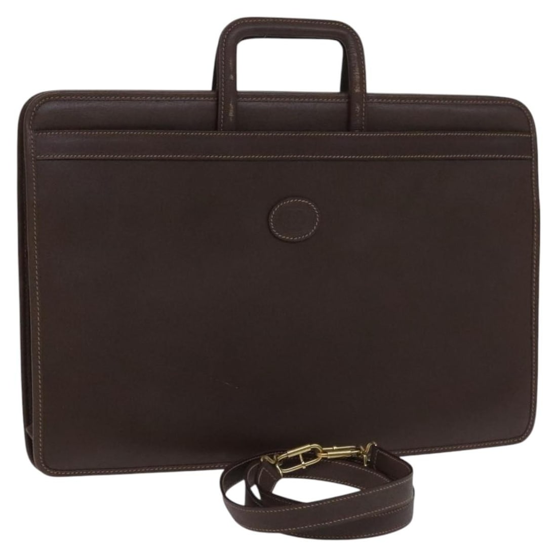 GUCCI Leather 2-Way Business Bag Brown Made in Italy (1 of 18)