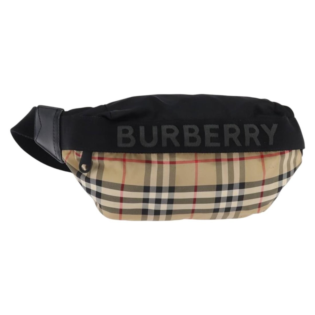 BURBERRY Nova Check Waist Bag Nylon Beige Silver Authentic Italy (1 of 18)