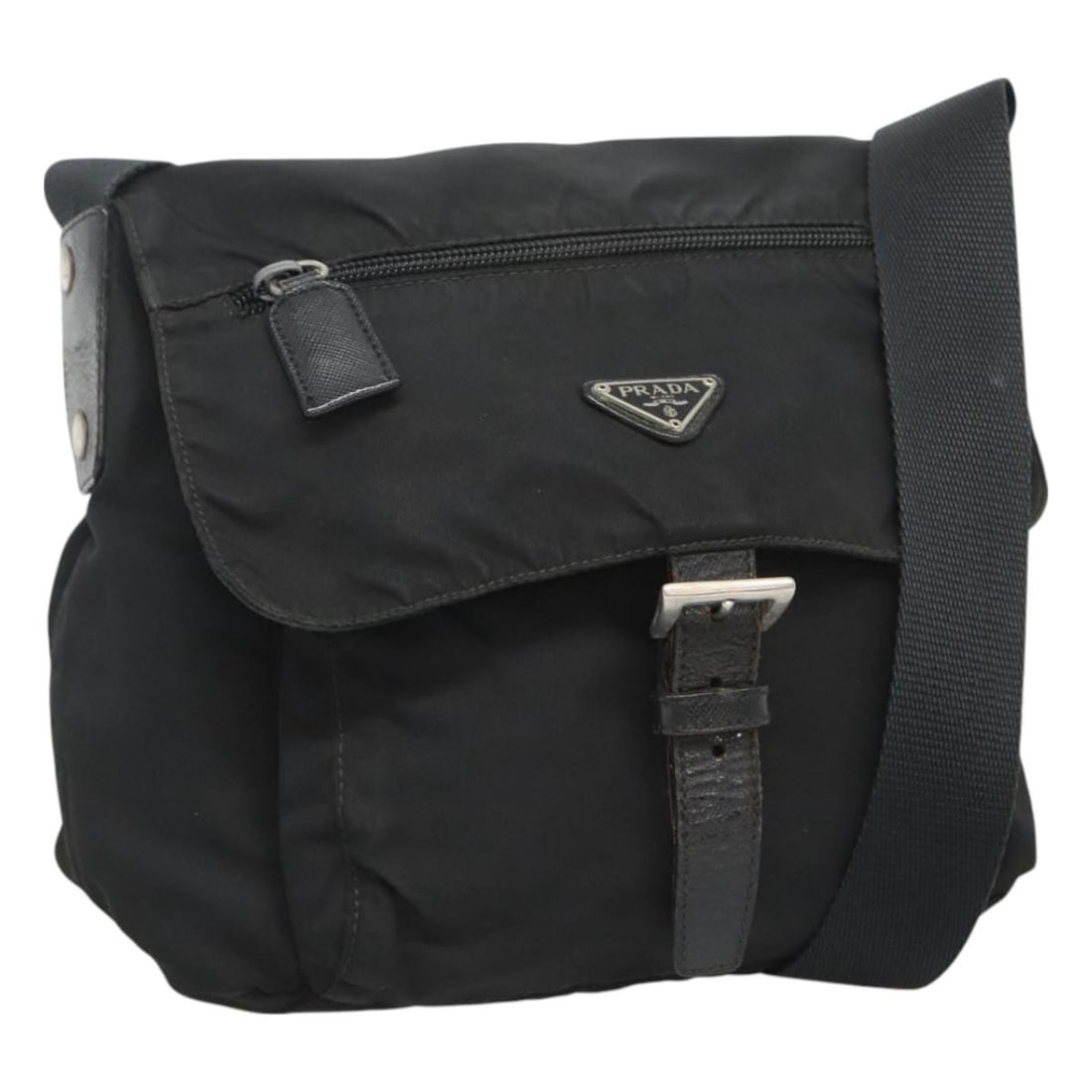 PRADA Nylon Black Silver Shoulder Bag Made in Italy (1 of 18)