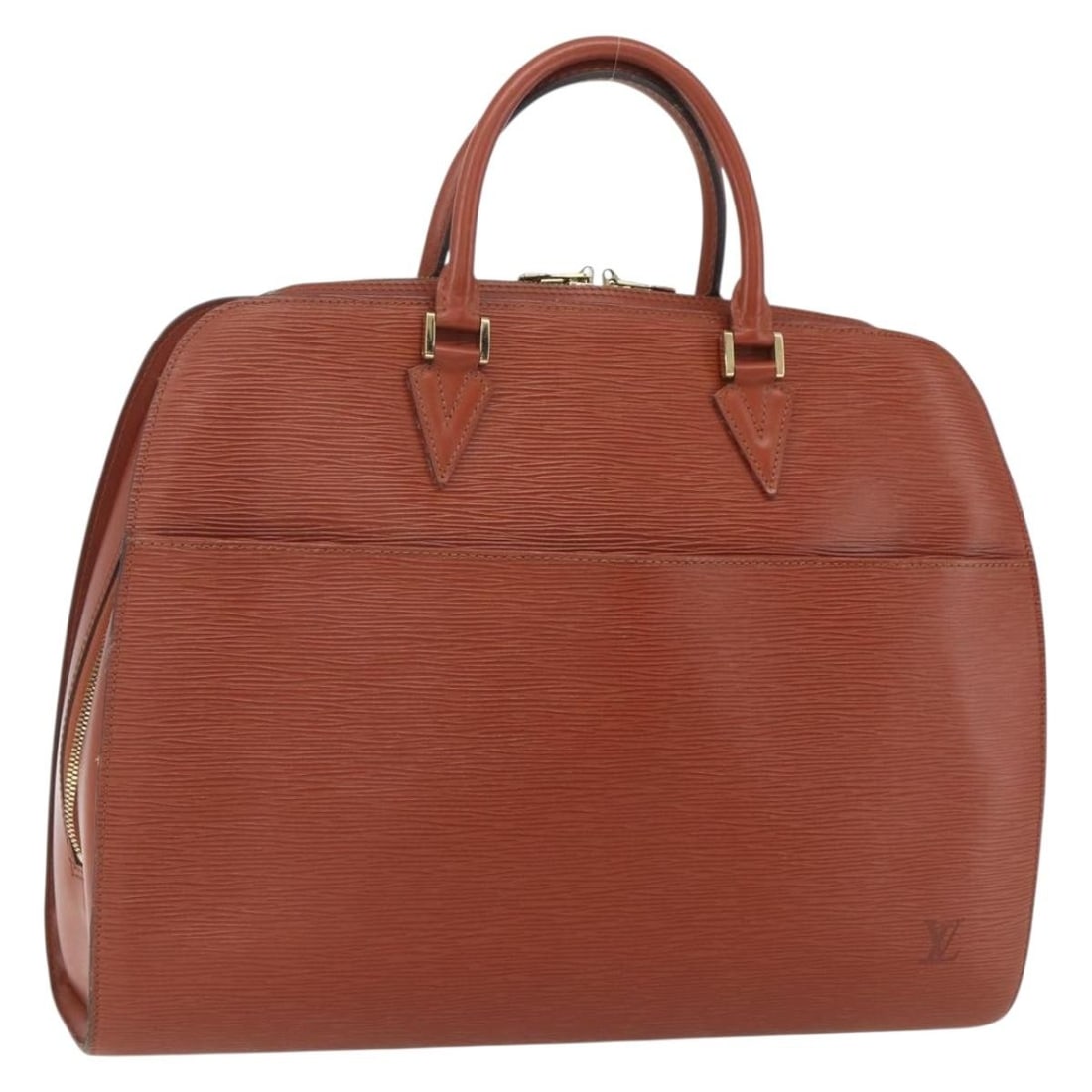 Louis Vuitton Sorbonne Epi Leather Brown Handbag M54513 France: Louis Vuitton Sorbonne Epi Leather Brown Handbag M54513 France This Louis Vuitton Epi Sorbonne handbag in brown is crafted from Epi leather and features a structured silhouette. The bag has a top hand