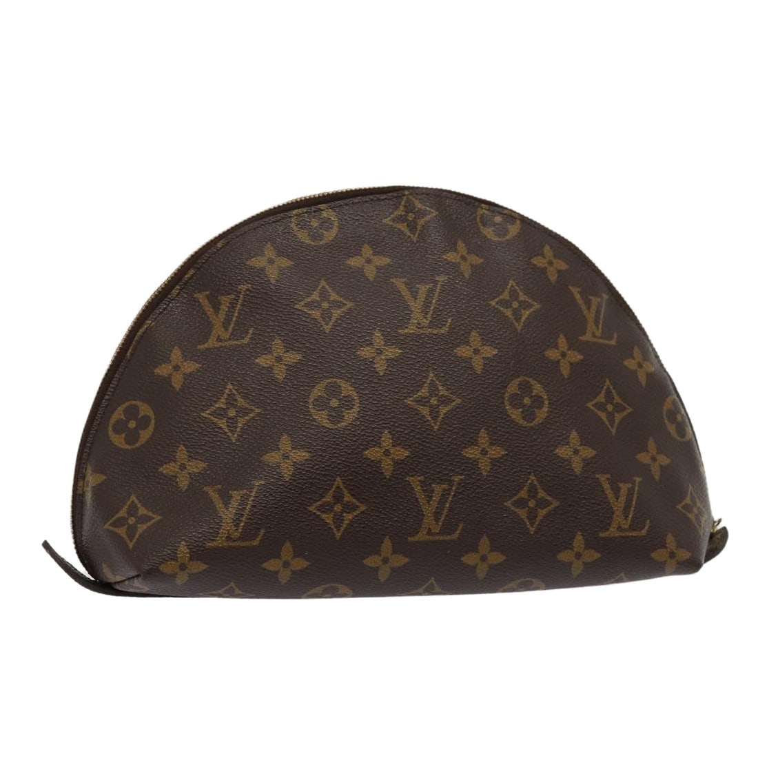 Louis Vuitton Monogram Trousse Demi Ronde Cosmetic Pouch M47520 Authentic (1 of 18)