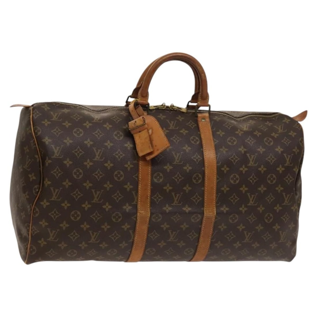 LOUIS VUITTON Monogram Keepall 55 Boston Bag M41424 Authentic Travel Bag (1 of 18)