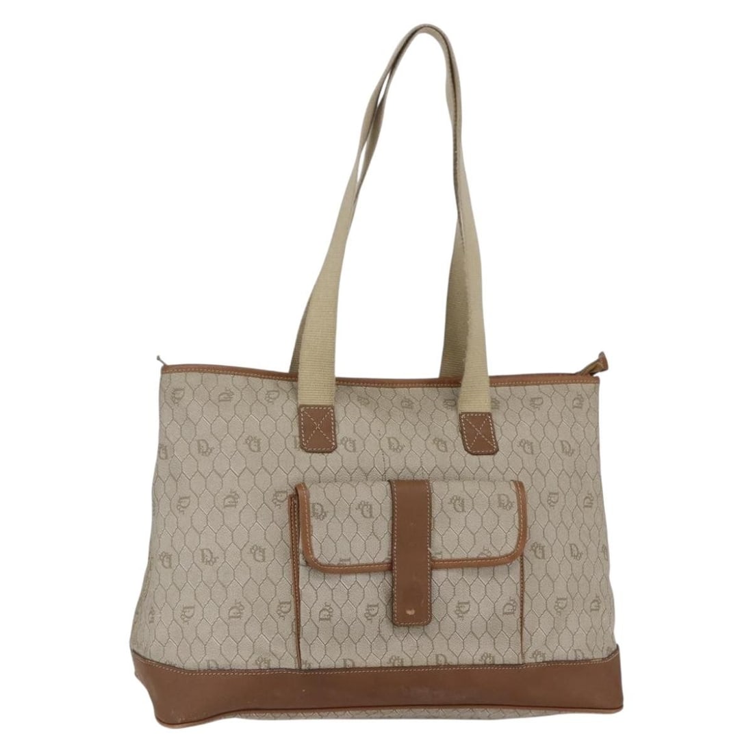Christian Dior Honeycomb Tote Bag Beige PVC Leather Auth: Christian Dior Honeycomb Tote Bag Beige PVC Leather Auth This elegant Christian Dior Honeycomb Canvas Tote Bag is crafted from durable PVC leather in a sophisticated beige color. Its generous dimensio