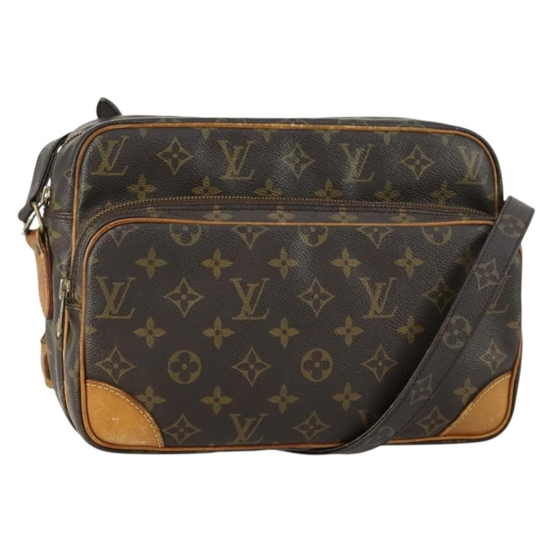 LOUIS VUITTON Monogram Nile Shoulder Bag M45244 Auth France: LOUIS VUITTON Monogram Nile Shoulder Bag M45244 Auth France This authentic Louis Vuitton Monogram Nile Shoulder Bag showcases the iconic monogram canvas in a versatile design, perfect for everyday use