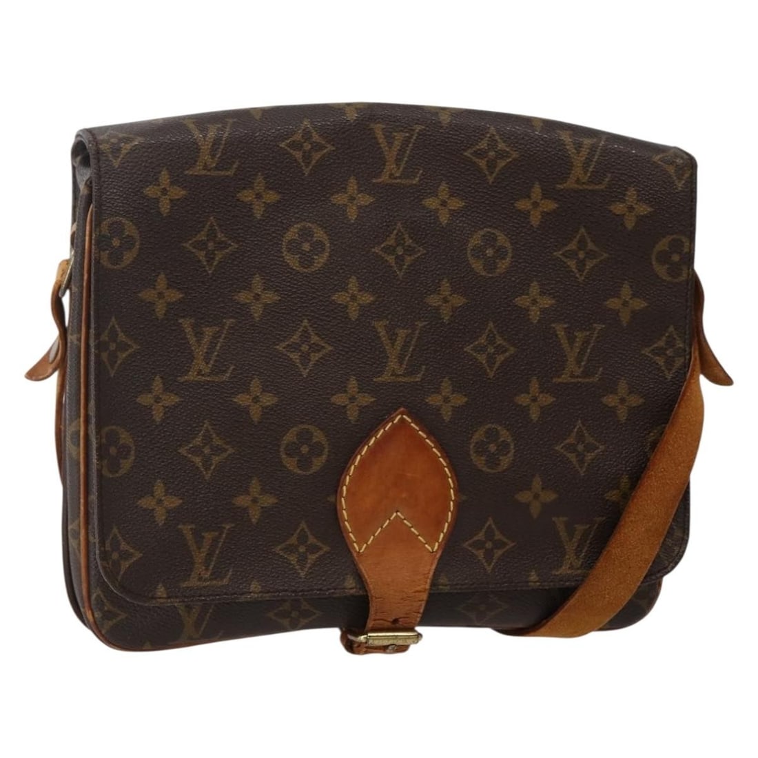 LOUIS VUITTON Monogram Cartouchiere GM Shoulder Bag M51252 Authentic France: LOUIS VUITTON Monogram Cartouchiere GM Shoulder Bag M51252 Authentic France The LOUIS VUITTON Monogram Cartouchiere GM Shoulder Bag is a luxurious accessory crafted in France, embodying the brand's ic