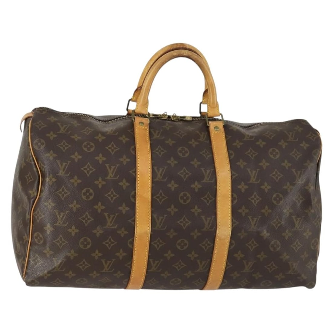 Louis Vuitton Keepall 50 Monogram Canvas Boston Travel Bag M41426: Louis Vuitton Keepall 50 Monogram Canvas Boston Travel Bag M41426 This is a Louis Vuitton Monogram Keepall 50 Boston Bag, crafted from signature monogram canvas. The bag features a spacious interior,